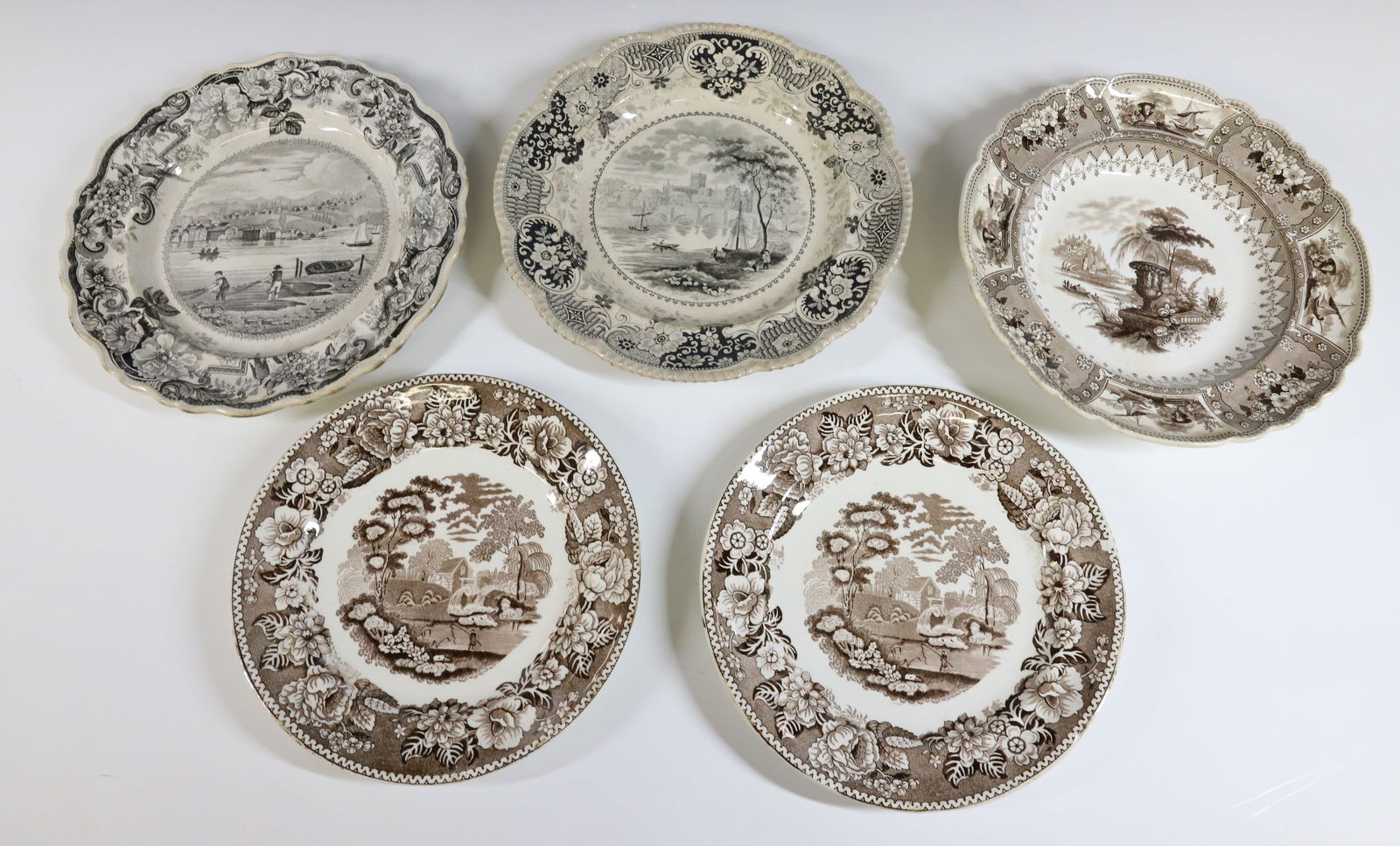 LOT OF TRANSFERWARE PLATES (1 of 7)