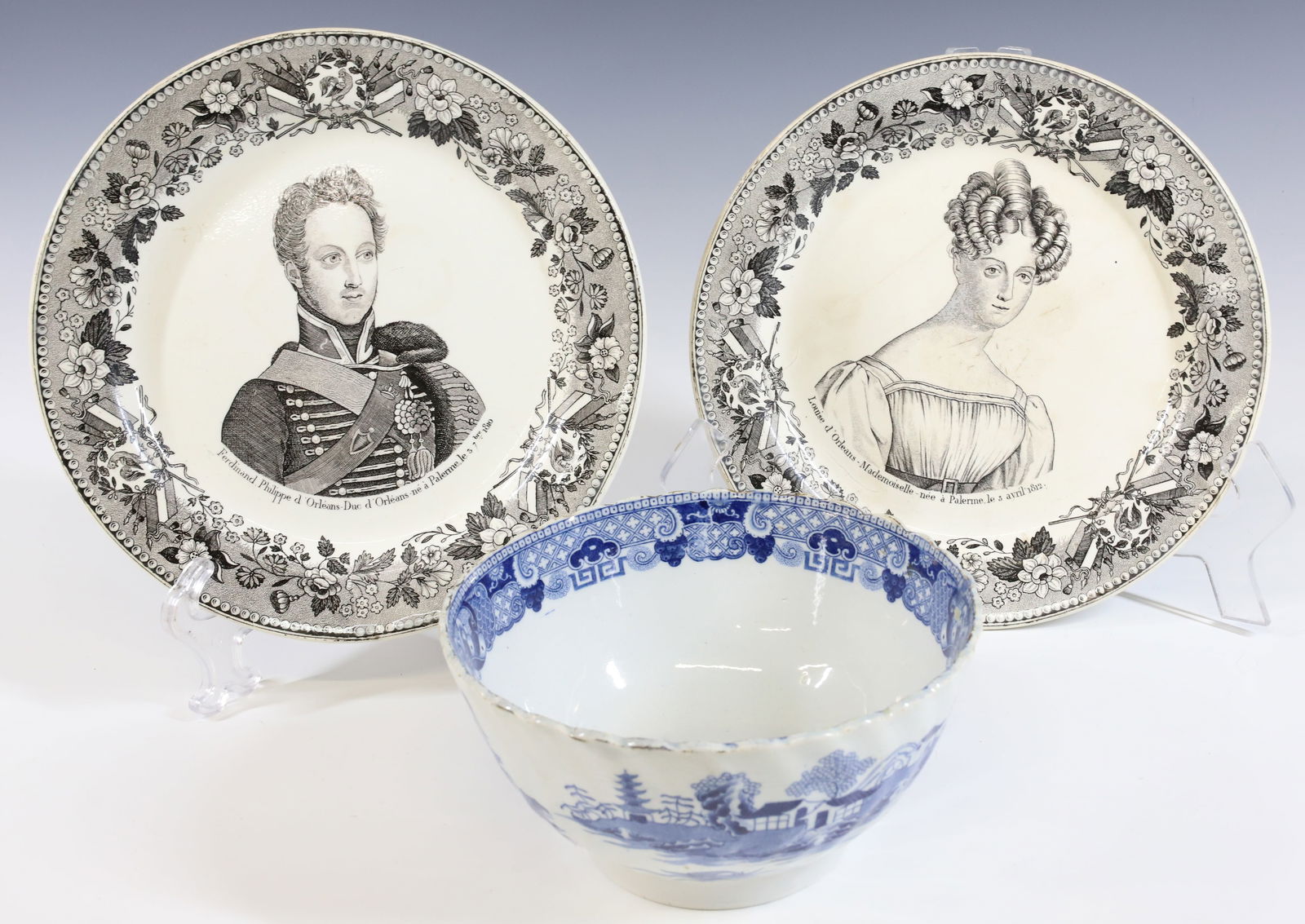 FERDINAND AND LOUISE D'ORLEANS TRANSFERWARE PLATES (1 of 6)