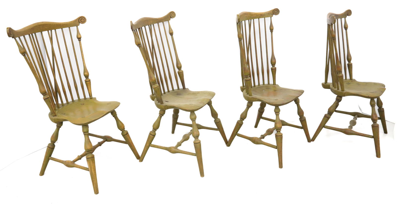 (4) PAINTED WINDSOR CHAIRS (1 of 7)
