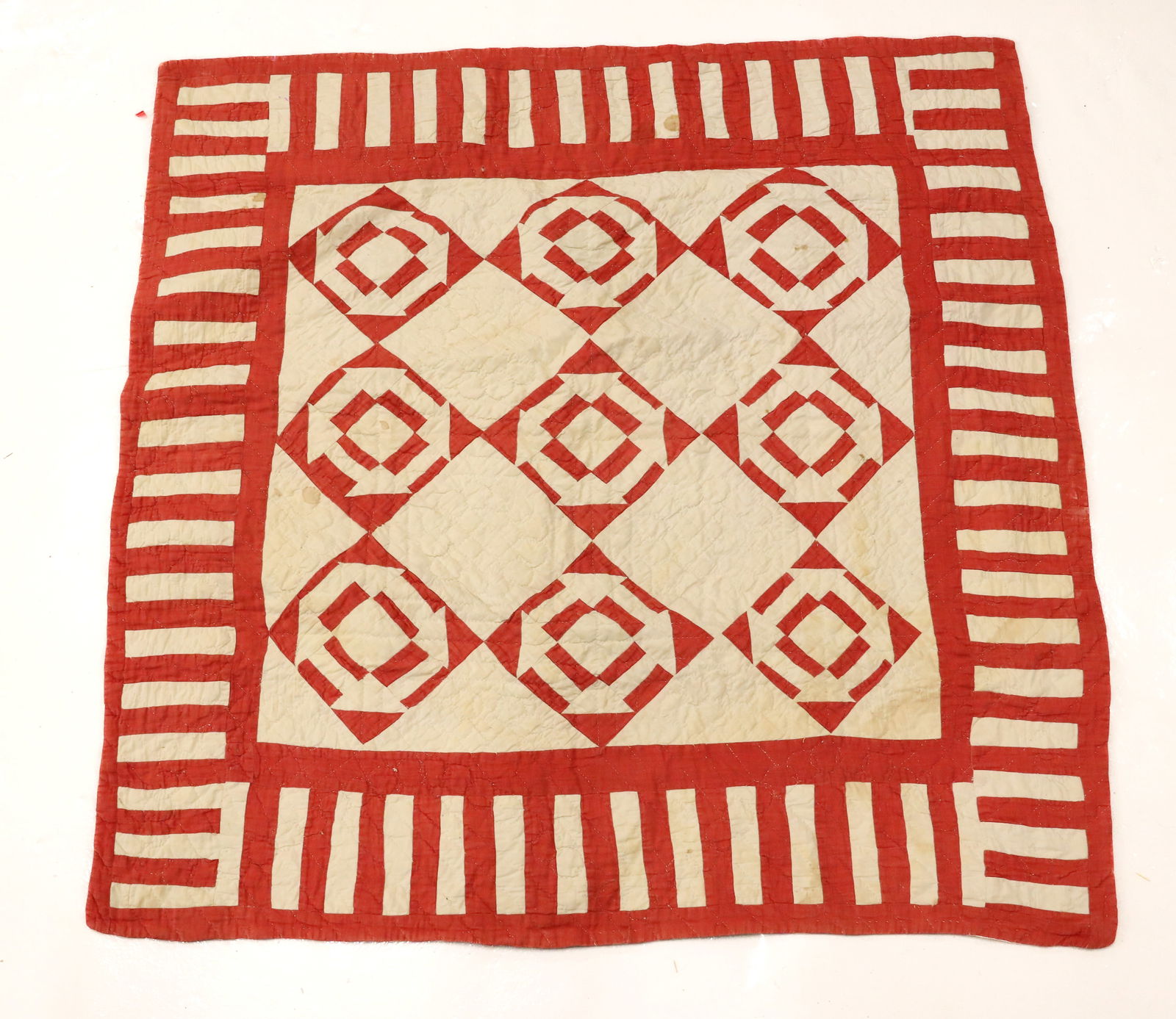 19TH C. HAND STITCHED CRIB QUILT (1 of 4)