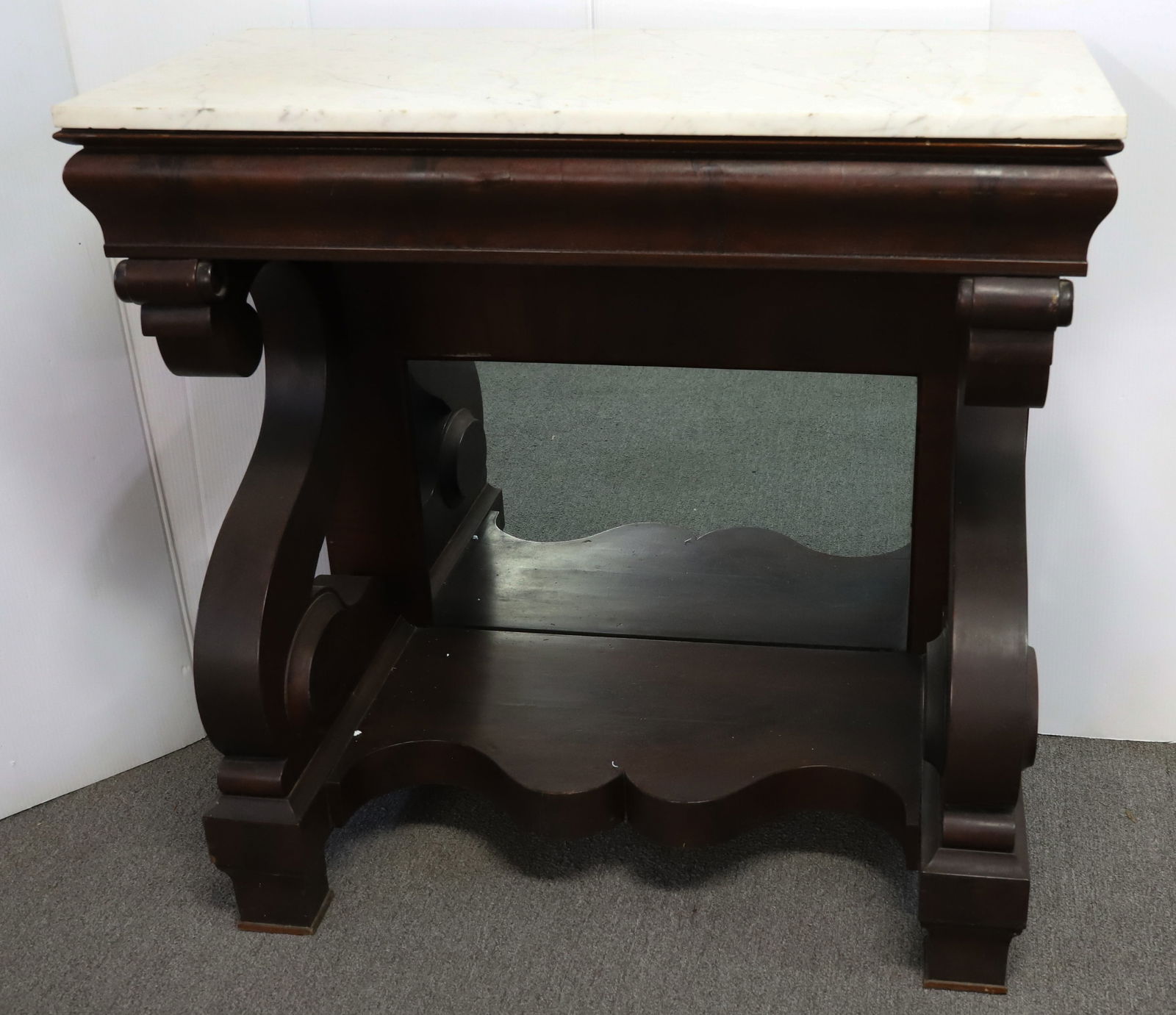 MARBLE TOP EMPIRE CONSOLE TABLE (1 of 4)