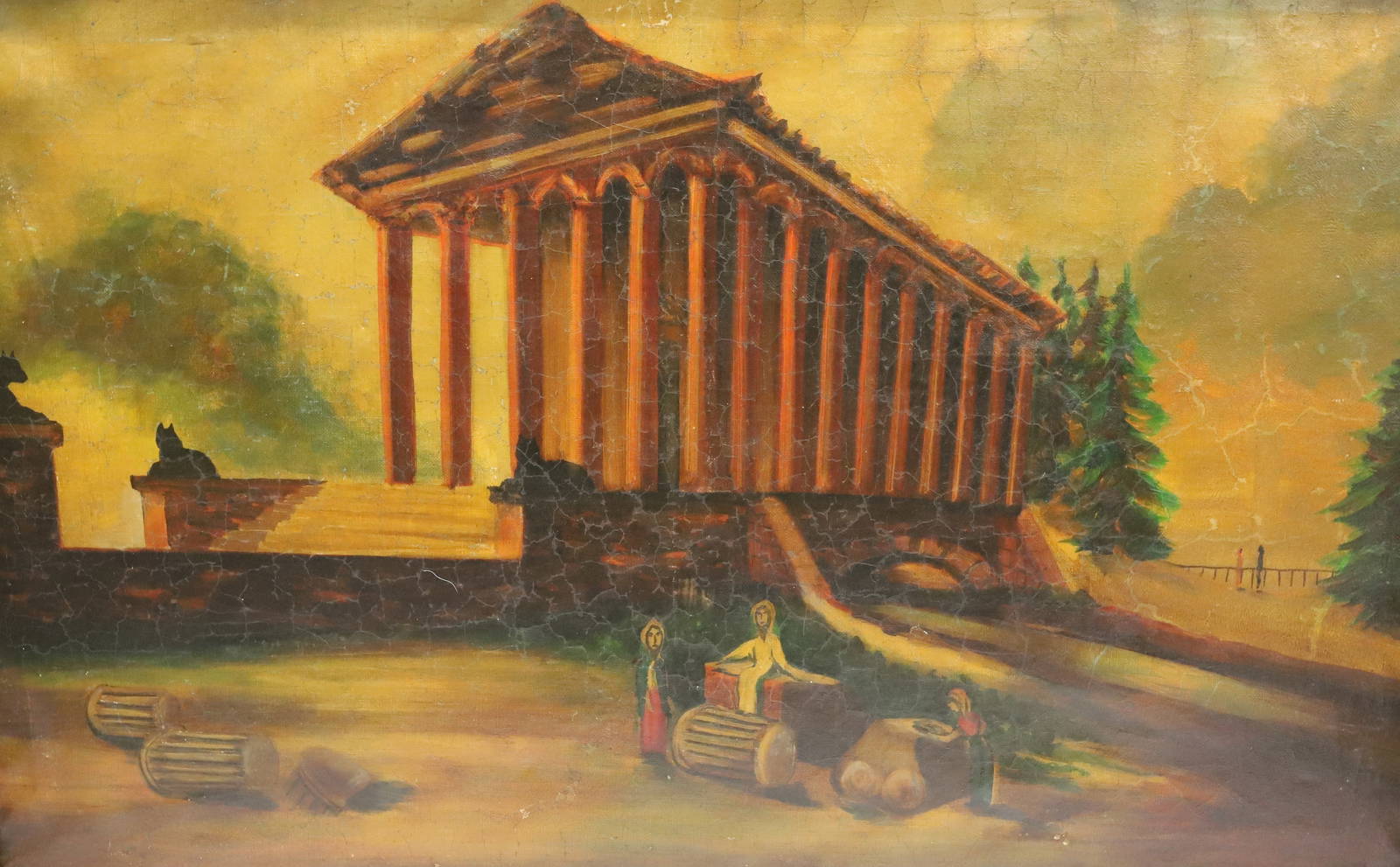 Vintage Oil On Canvas Painting Auction