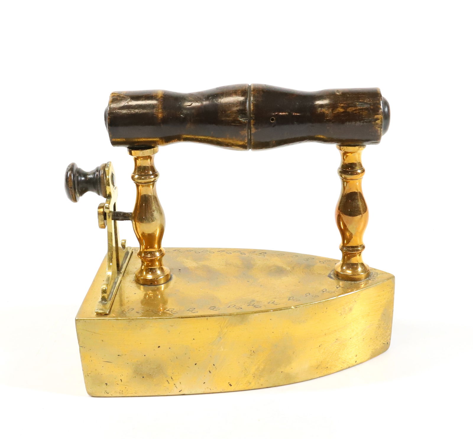 EARLY BRASS EUROPEAN BOX IRON (1 of 7)