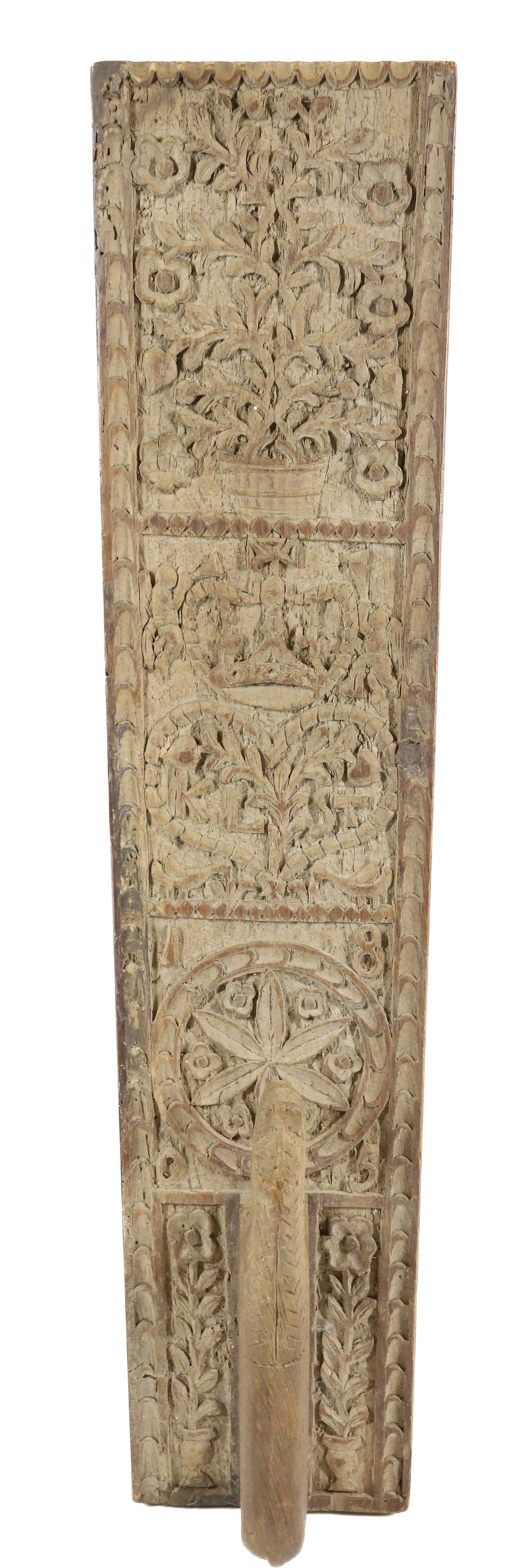 19TH CENTURY CARVED EUROPEAN MANGLE BOARD (1 of 8)