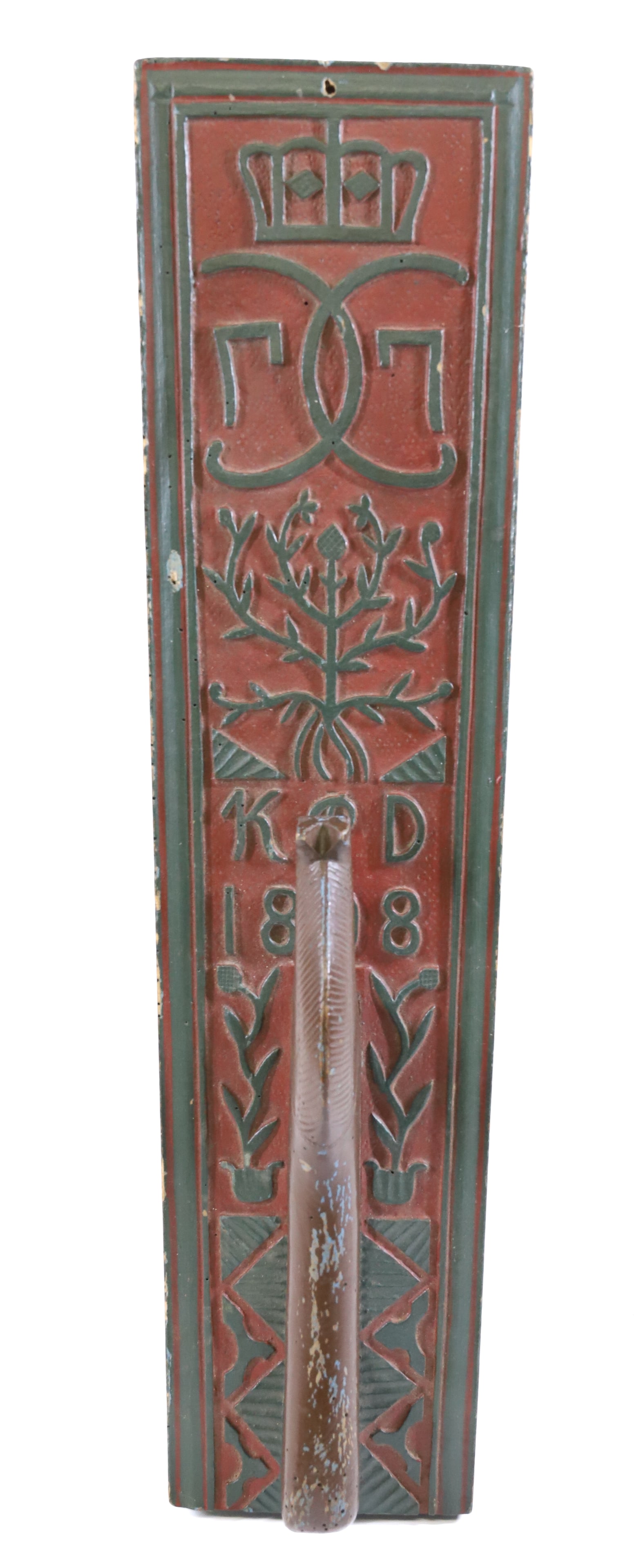 19TH C. CARVED EUROPEAN MANGLE BOARD (1 of 4)