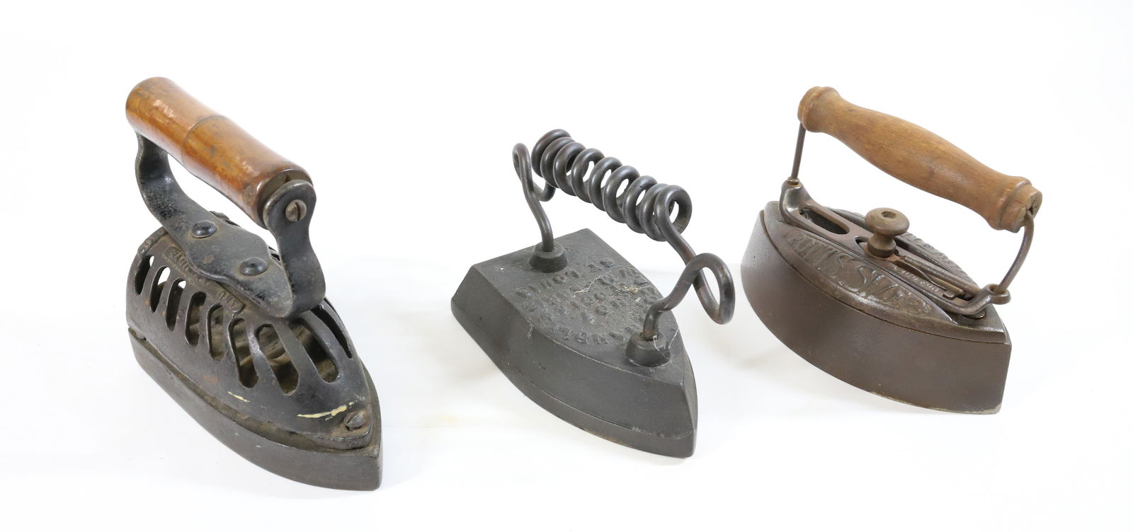 (3) EARLY AND UNUSUAL SAD IRONS (1 of 5)