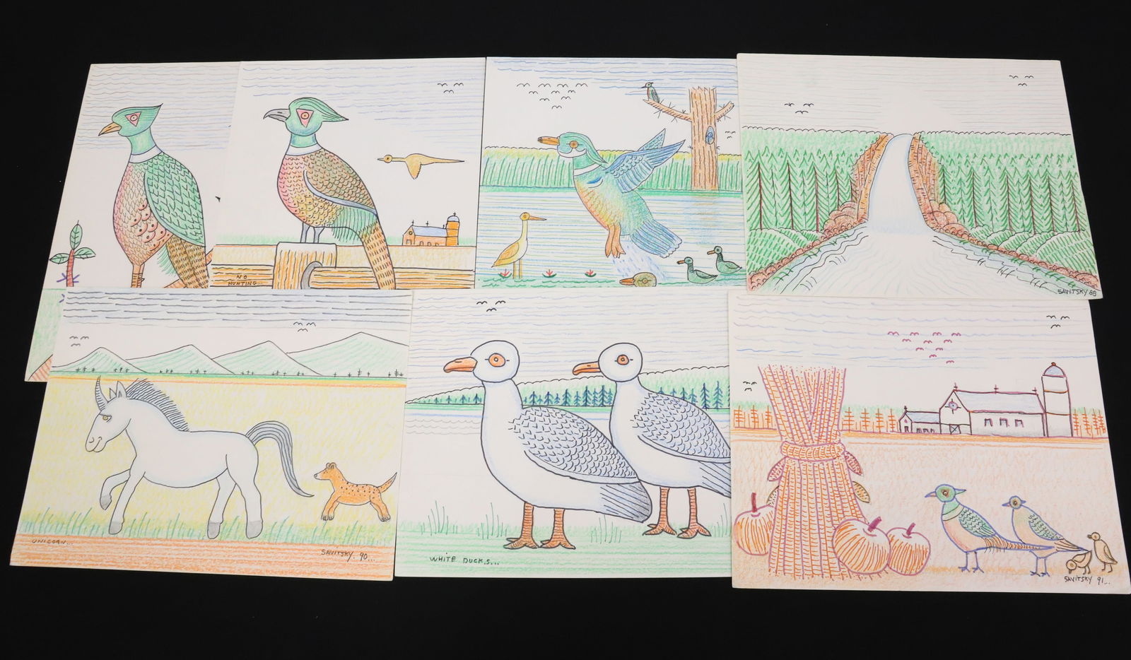 LOT OF JACK SAVITSKY DRAWINGS (1 of 7)