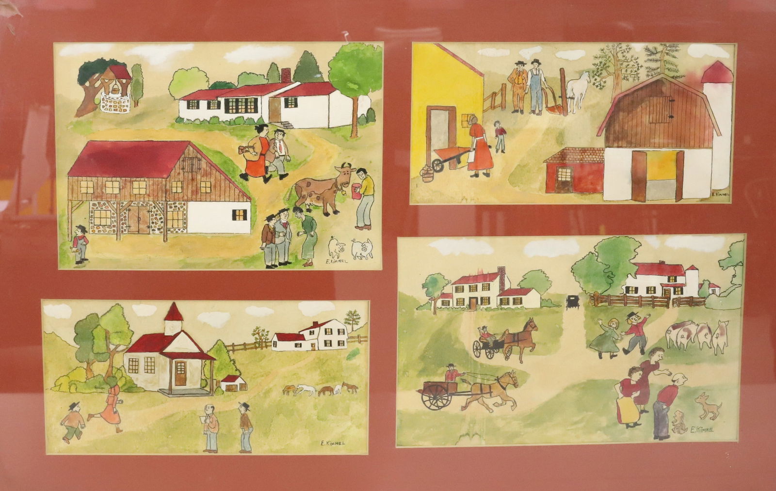 EDWARD KIMMEL AMISH WATERCOLORS (1 of 7)