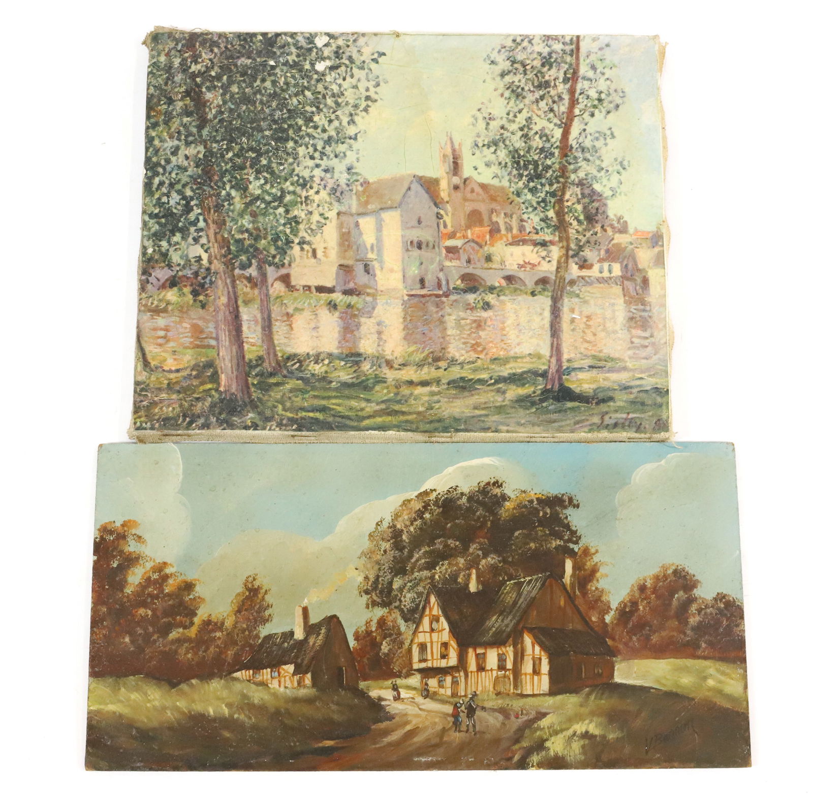 (2) SMALL OIL PAINTINGS (1 of 5)