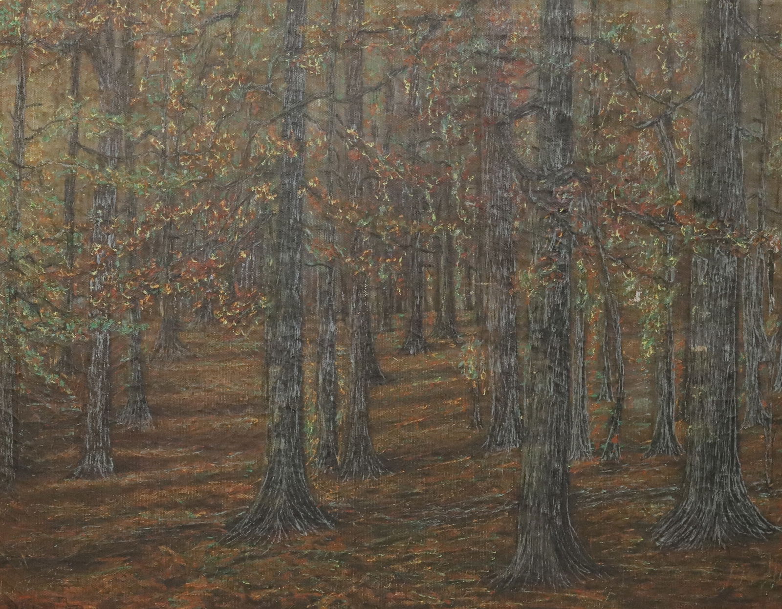 ANTIQUE OIL ON CANVAS LANDSCAPE (1 of 5)