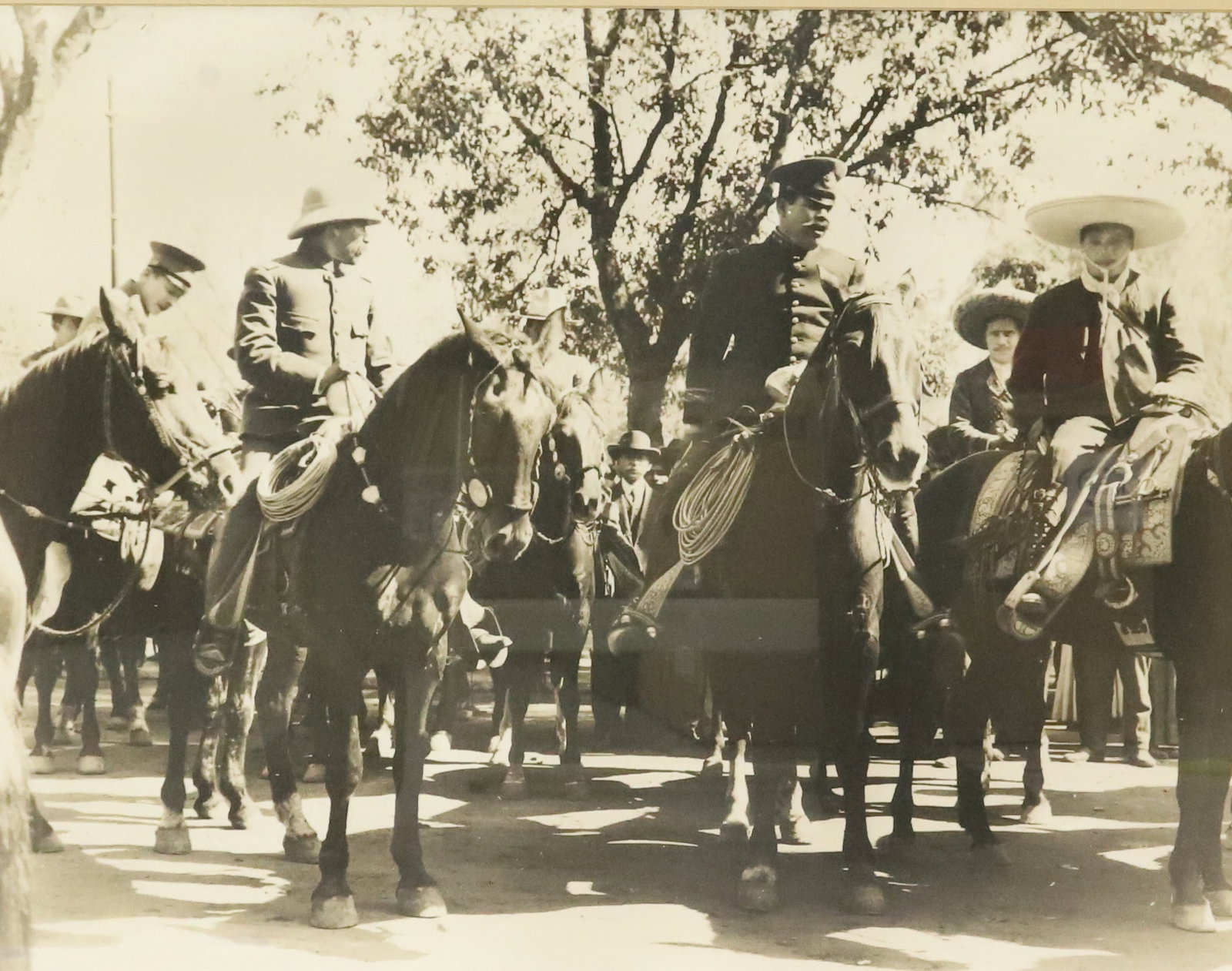 JOSEPH STALIN ON HORSEBACK, PHOTOGRAPH: MATTED AND FRAMED UNDER GLASS. SIGHT VIEW 16" X 20 1/4" PLEASE READ CAREFULLY - Terms for Purchasing and Shipping of Auction Items. Please read carefully before bidding. All payments for purchases wil