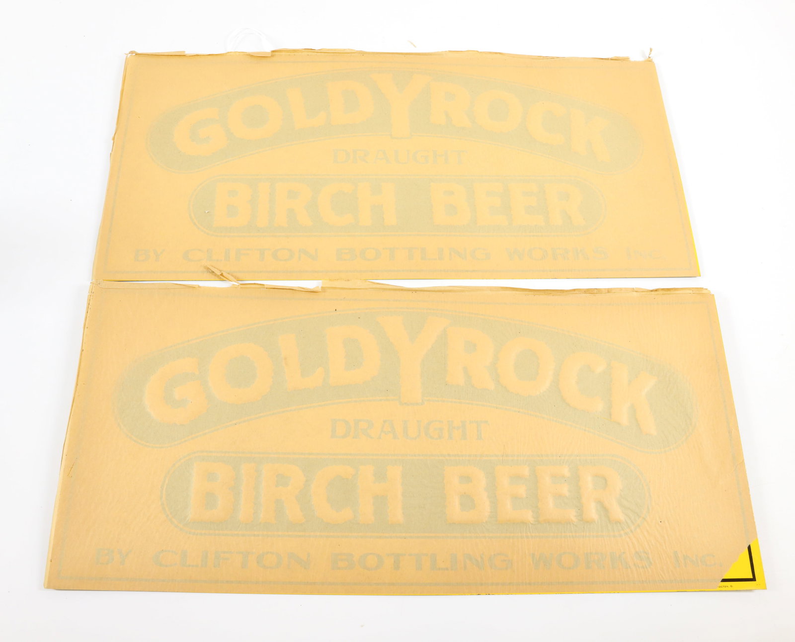 (2) GOLDY ROCK BIRCH BEER SIGNS (1 of 3)
