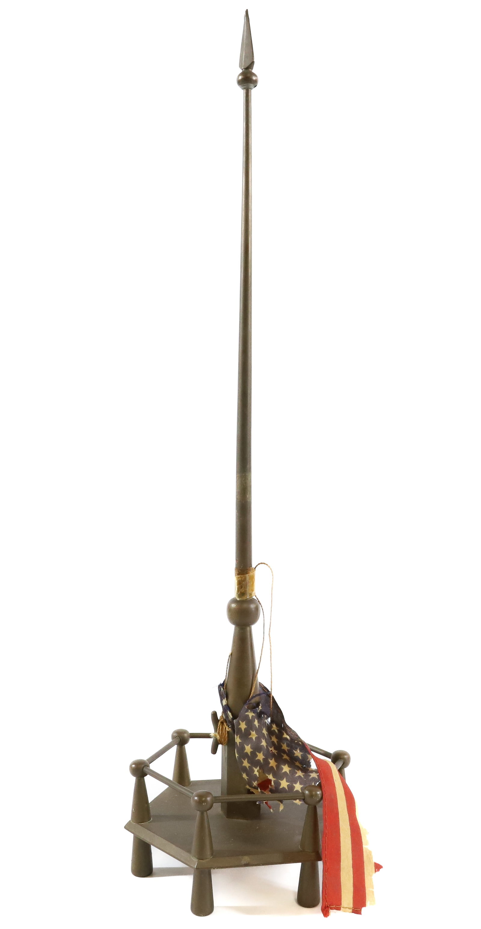 TRENCH ART BRASS FLAG POLE (1 of 3)