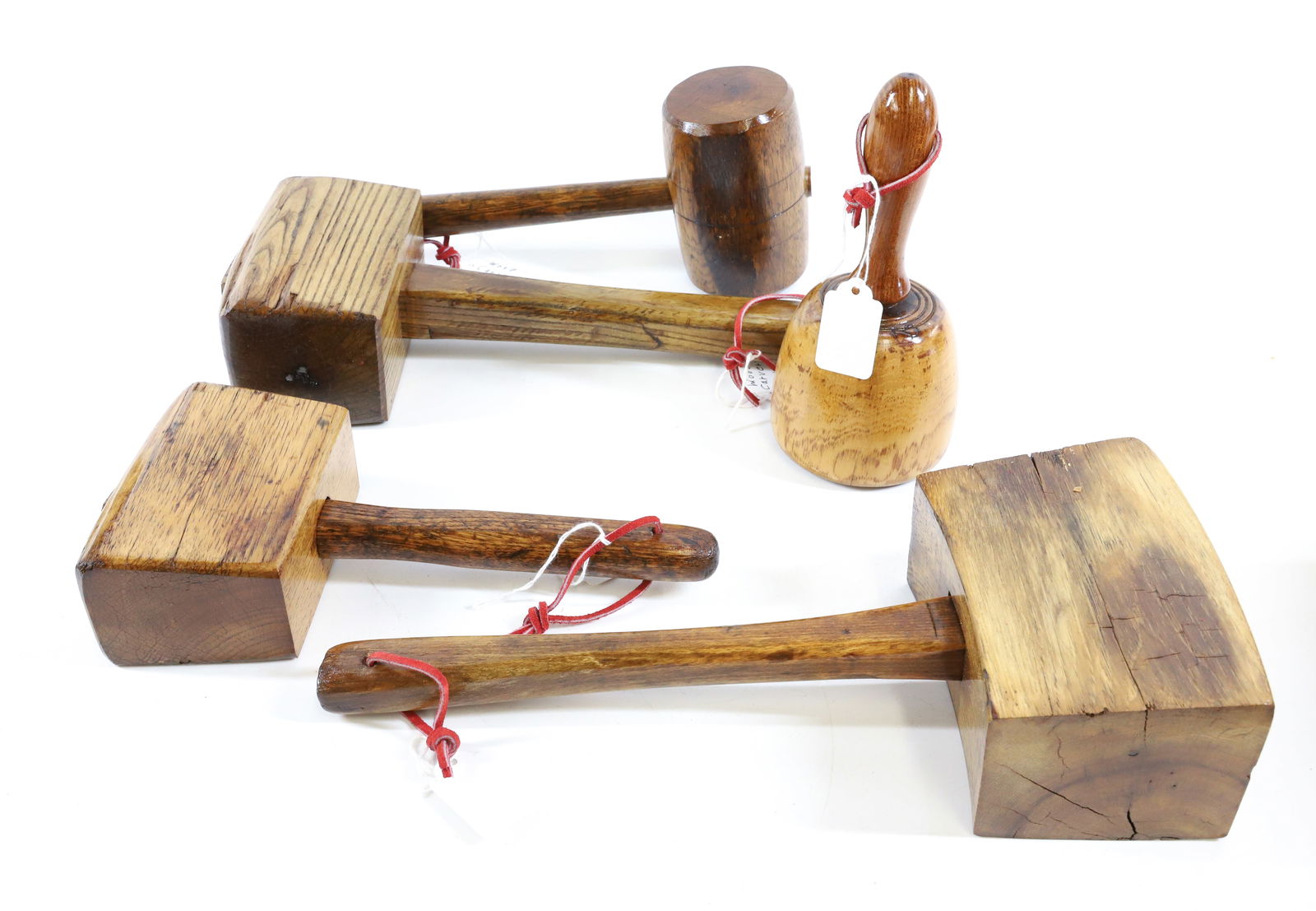 LOT OF FIVE WOODEN MALLETS (1 of 2)