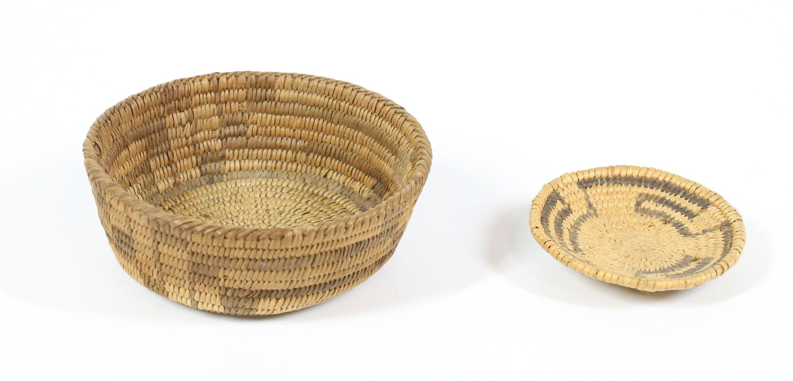 (2) Native American Miniature Baskets Auction