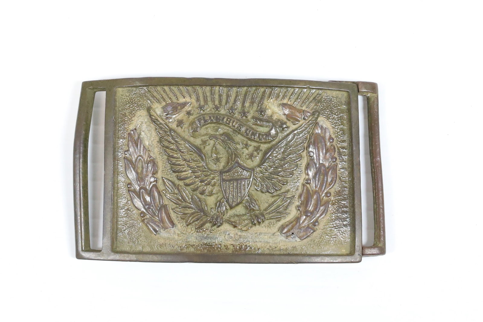 CIVIL WAR BELT BUCKLE: UNMARKED, 2 1/8" X 3 3/4" UPDATED 2024 TERMS FOR PURCHASING AND SHIPPING OF AUCTION ITEMS. PLEASE READ CAREFULLY BEFORE BIDDING. ALL PAYMENTS MUST BE MADE BEFORE ITEMS CAN BE SHIPPED. BUYERS CAN PAY V