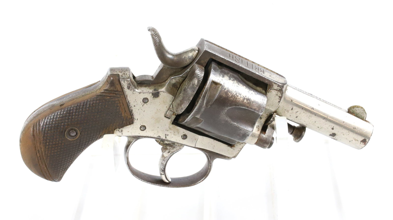 BRITISH BULLDOG REVOLVER: BARREL MARKED FOREHAND AND WADSWORTH, .38 CAL, SERIAL# 103XXX, 2 1/2" BARREL - THIS GUN DOES NOT REQUIRE REGISTRATION UPDATED 2024 TERMS FOR PURCHASING AND SHIPPING OF AUCTION ITEMS. PLEASE READ CAREF