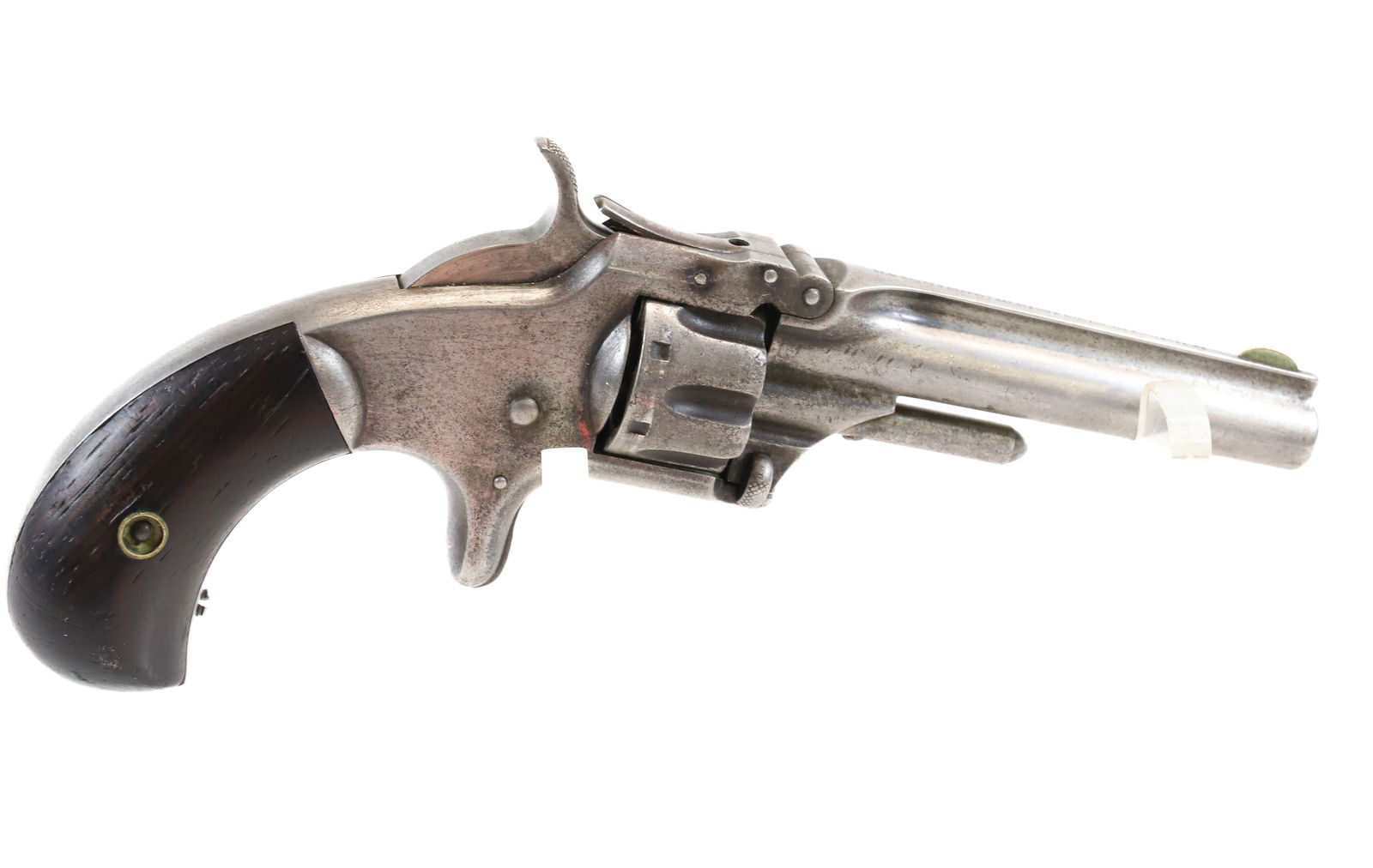 ANTIQUE SMITH AND WESSON REVOLVER: 22 CAL, SERIAL# 3046 - 3" BARREL - THIS GUN DOES NOT REQUIRE REGISTRATION UPDATED 2024 TERMS FOR PURCHASING AND SHIPPING OF AUCTION ITEMS. PLEASE READ CAREFULLY BEFORE BIDDING. ALL PAYMENTS MUST BE MA