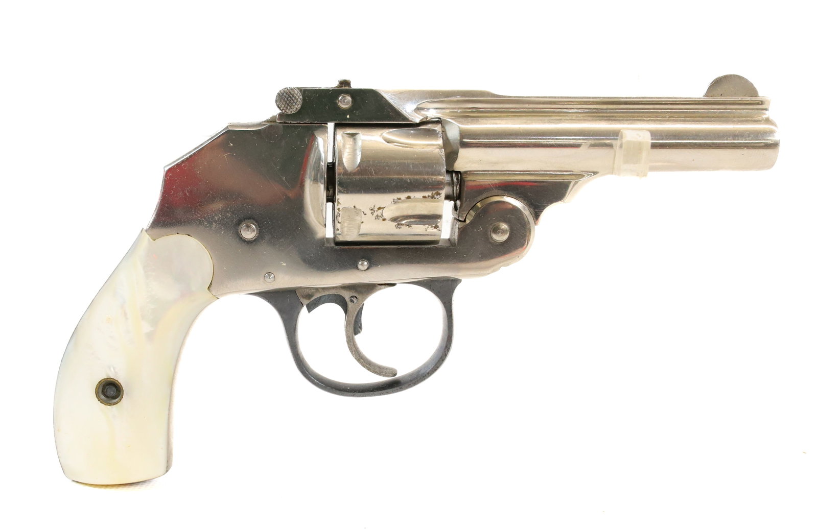 INVER JOHNSON FLIP TOP REVOLVER: 32 CAL, SERIAL# 20, 3" BARREL - THIS IS AN ANTIQUE AND DOES NOT REQUIRE REGISTRATION UPDATED 2024 TERMS FOR PURCHASING AND SHIPPING OF AUCTION ITEMS. PLEASE READ CAREFULLY BEFORE BIDDING. ALL PAYMENTS