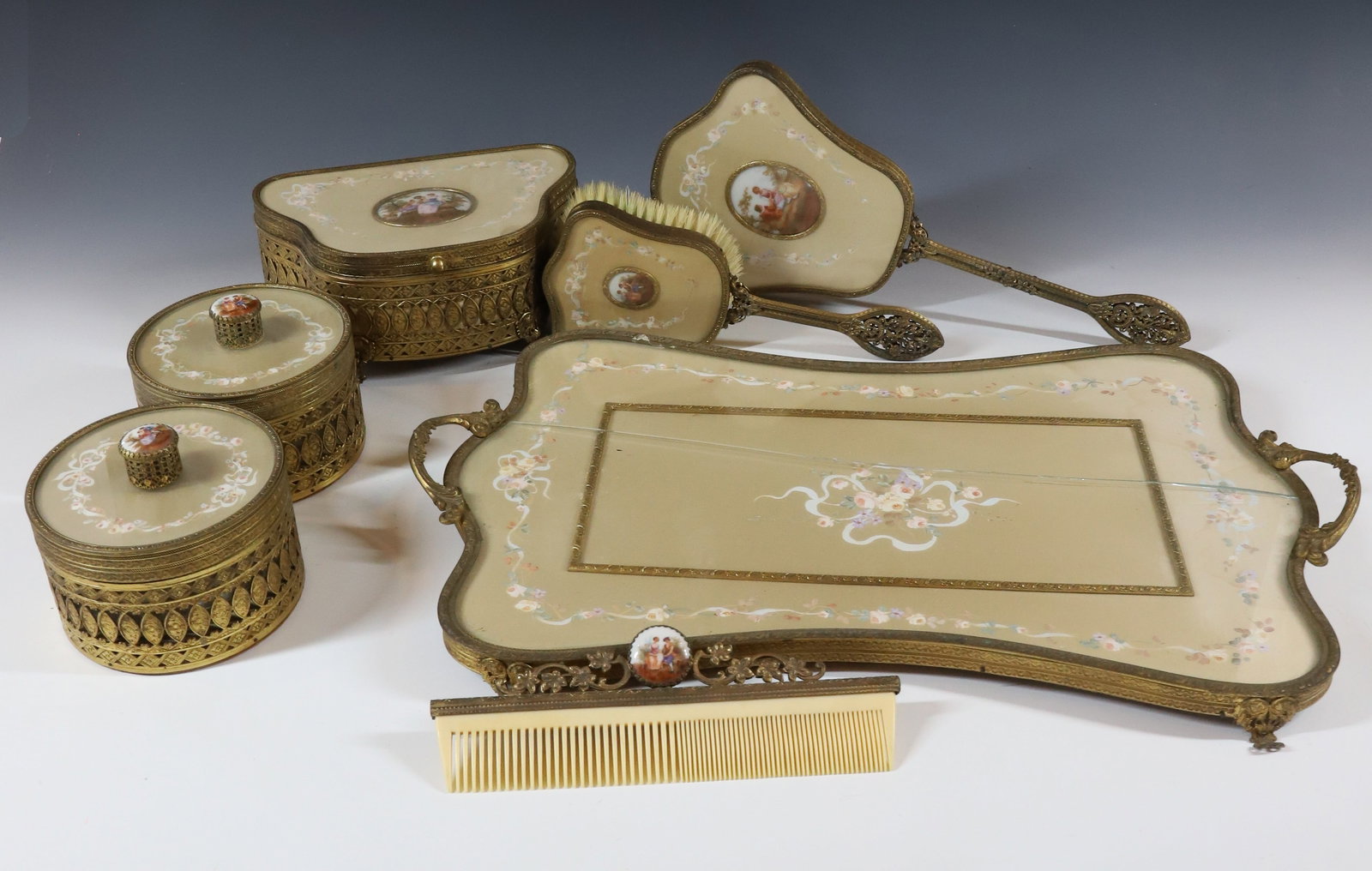 (7) FRENCH STYLE VANITY SET (1 of 5)