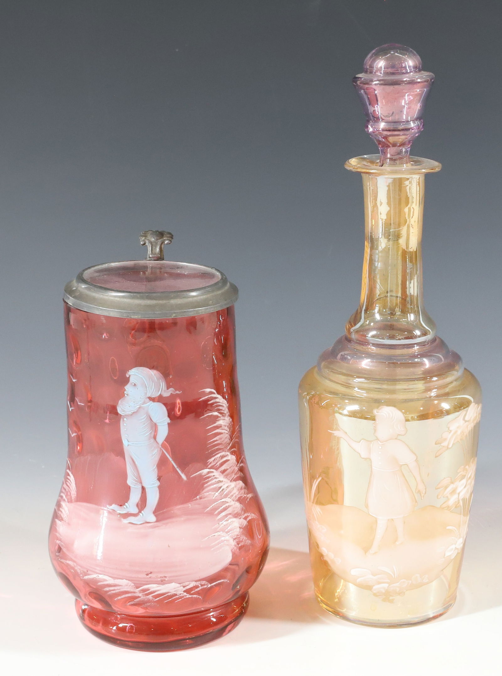 (2) MARY GREGORY BOTTLE,MUG (1 of 6)