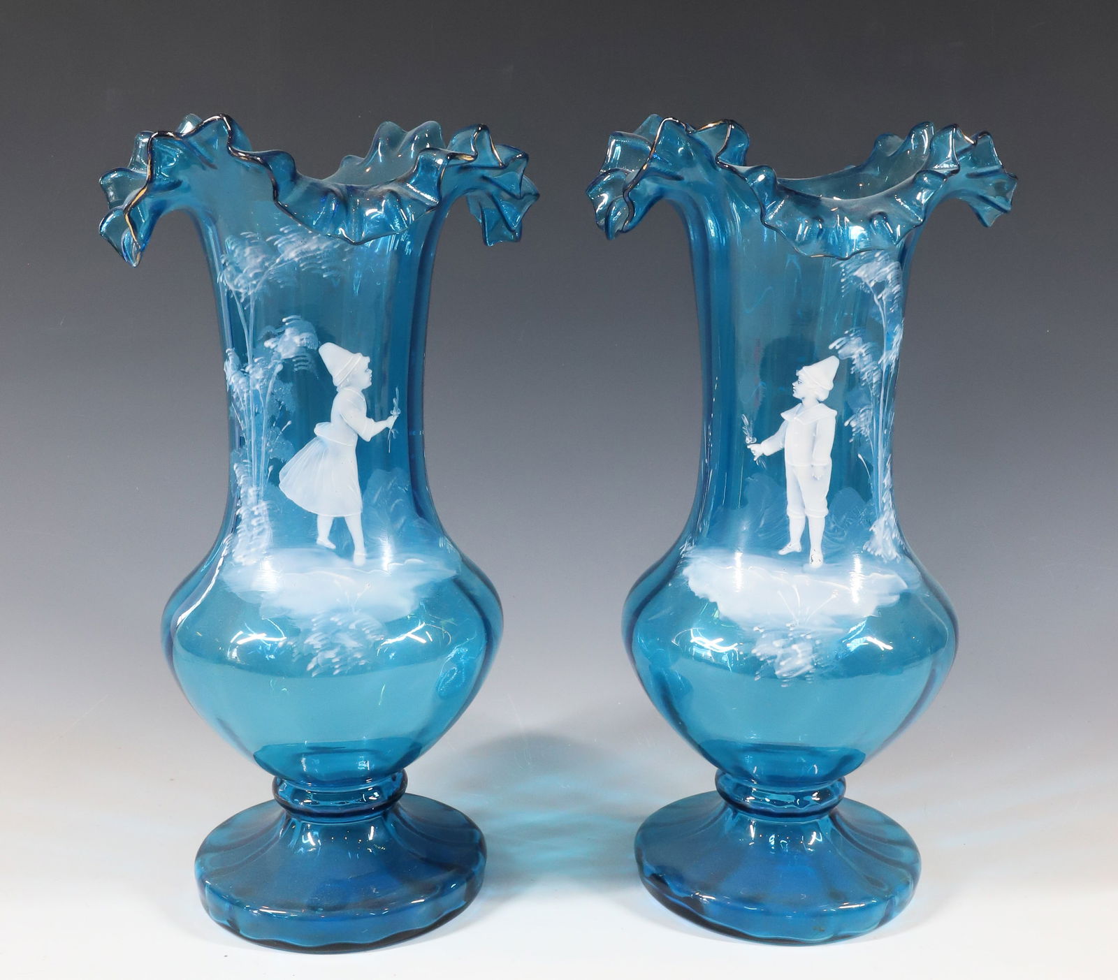(2) MARY GREGORY VASES (1 of 4)