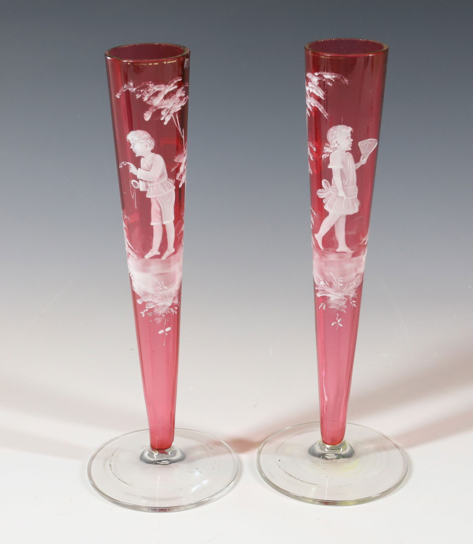 (2) MARY GREGORY VASES (1 of 4)