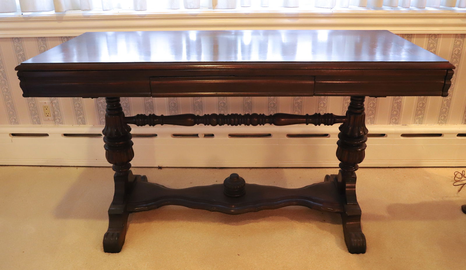 VINTAGE LIBRARY TABLE (1 of 4)