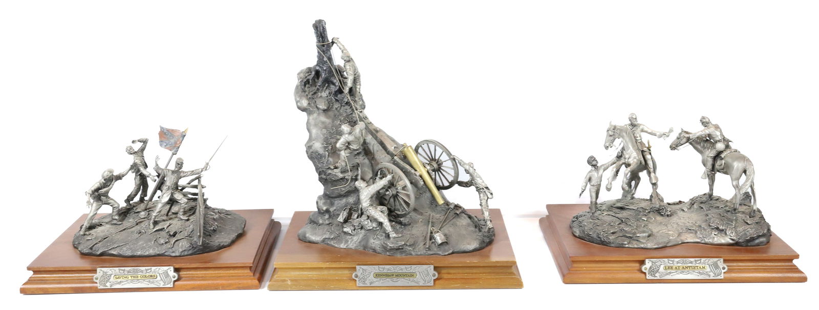 CHILMARK PEWTER CIVIL WAR SERIES: SAVING THE COLORS, LEE AT ANTIETAM AND KENNESAW MOUNTAIN PLEASE READ CAREFULLY - Terms for Purchasing and Shipping of Auction Items. Please read carefully before bidding. All payments for purchases wi