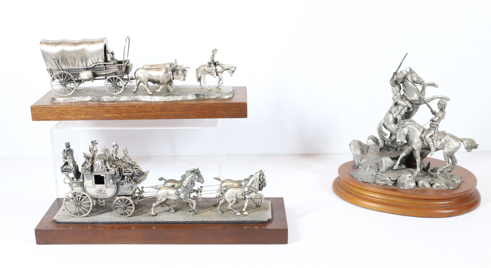 (3)  PEWTER SCULPTURES (1 of 4)