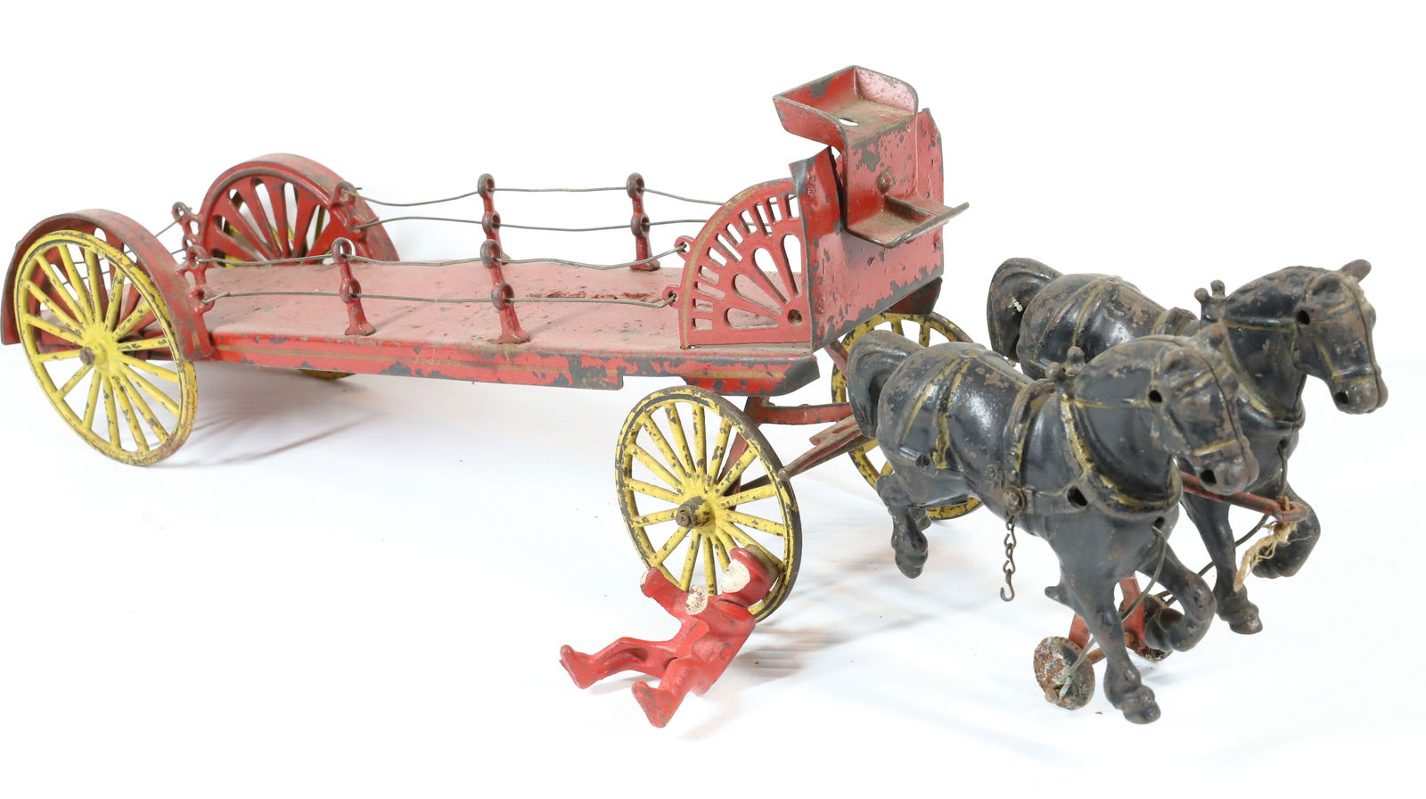 CAST IRON HORSE DRAWN WAGON (1 of 3)