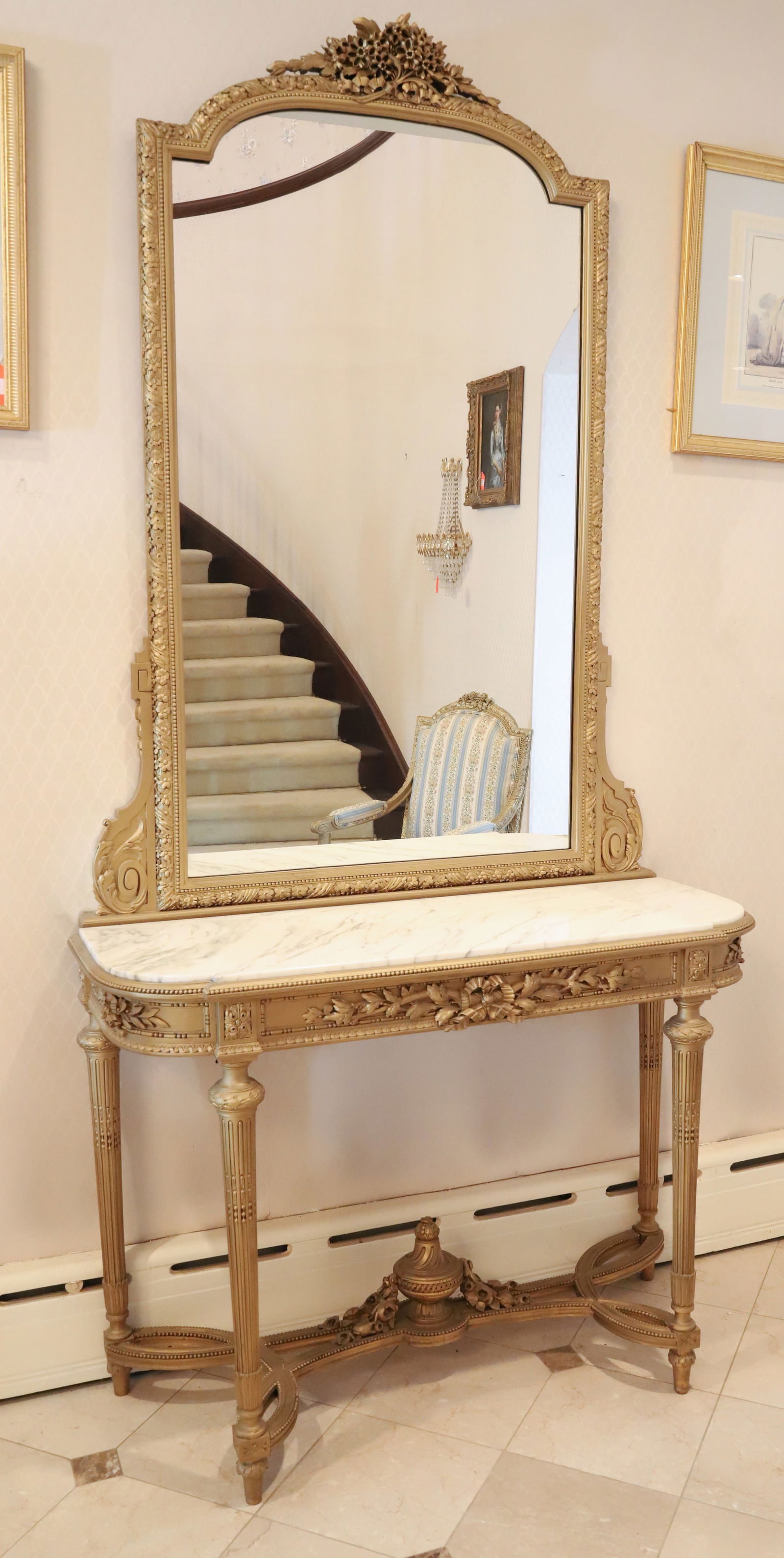 LOUIS XVI CONSOLE TABLE/MIRROR (1 of 4)
