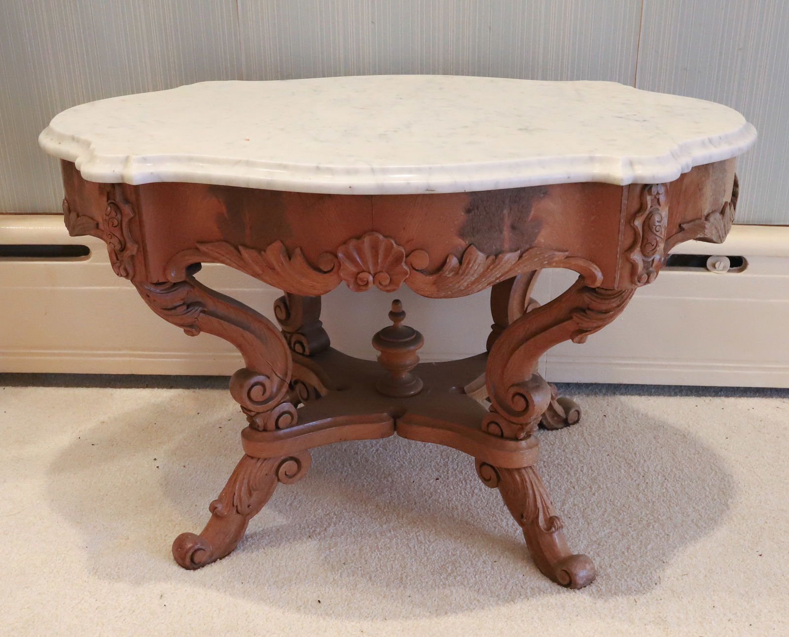 VICTORIAN MARBLE TOP TABLE (1 of 3)