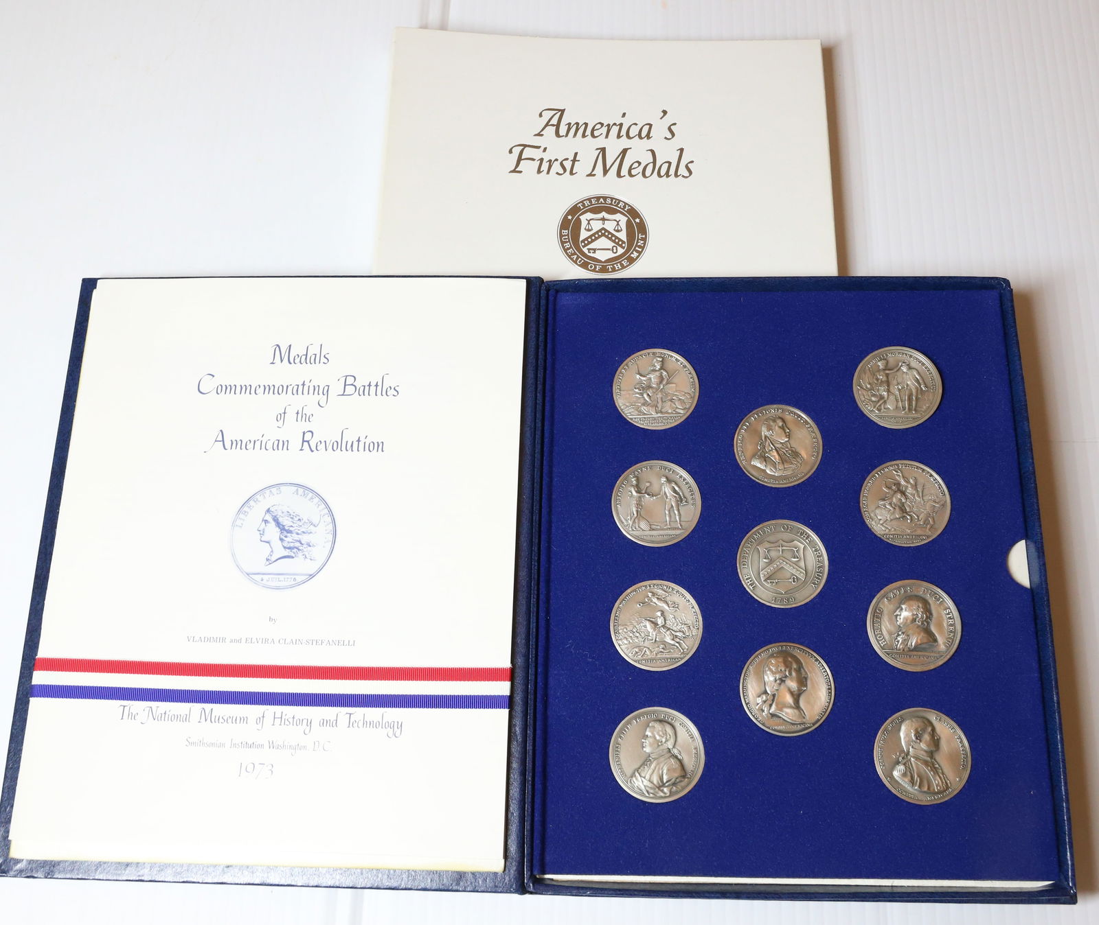 AMERICA'S FIRST MEDALS, UNITED STATES MINT: PEWTER MEDALS COMMEMORATING BATTLES OF THE AMERICAN REVOLUTION, 1973 PLEASE READ CAREFULLY - Terms for Purchasing and Shipping of Auction Items. Please read carefully before bidding. All payments for