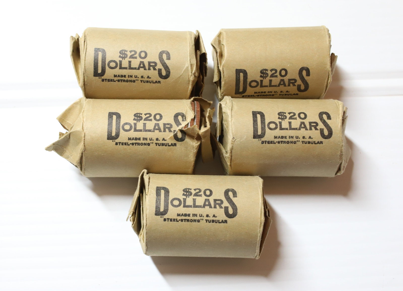 (5) ROLLS OF IKE ONE DOLLAR: (5) $20.00 IKE ONE DOLLAR ROLLS PLEASE READ CAREFULLY - Terms for Purchasing and Shipping of Auction Items. Please read carefully before bidding. All payments for purchases will be made through LiveAu