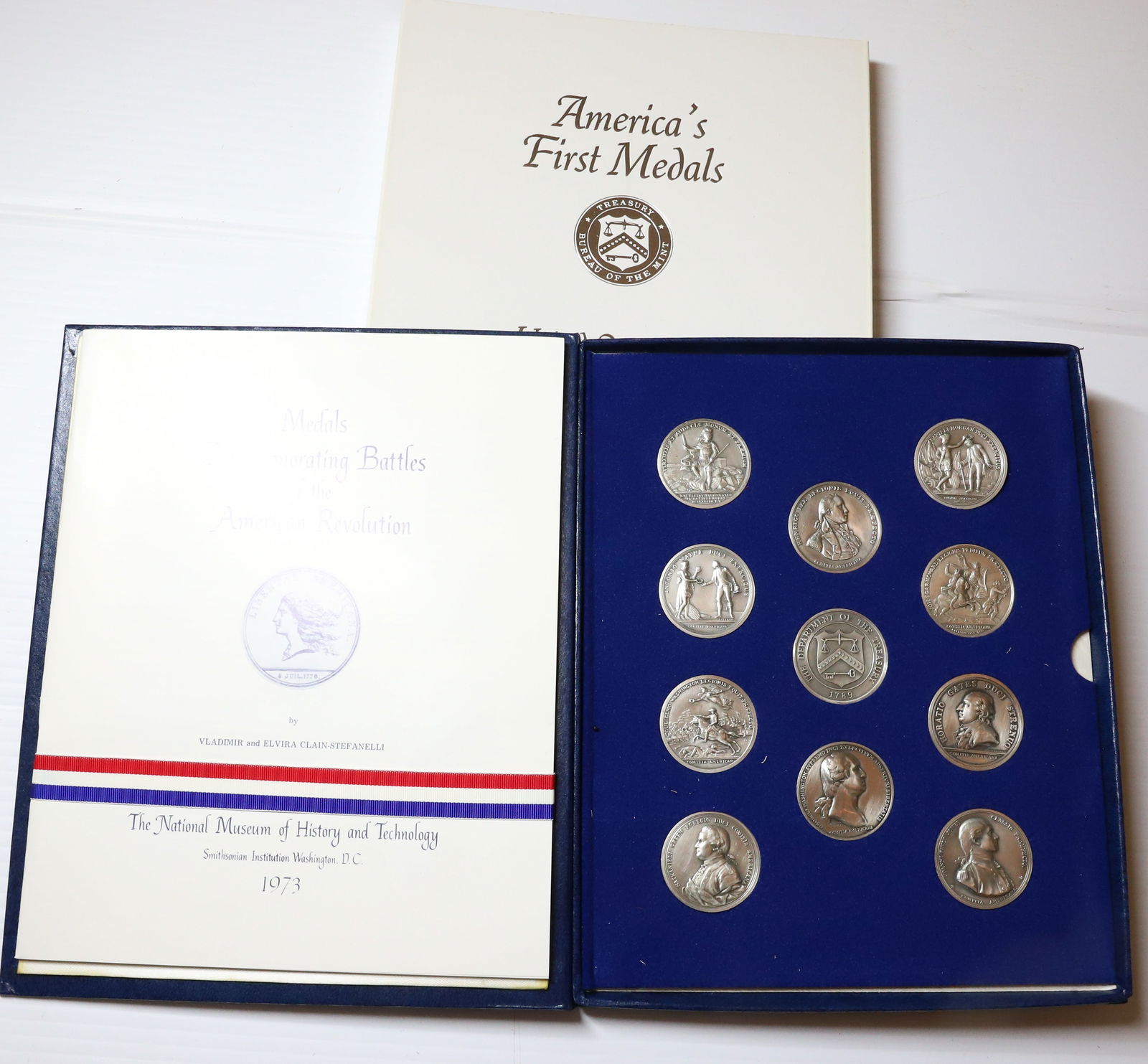 AMERICA'S FIRST MEDALS, UNITED STATES MINT: PEWTER MEDALS COMMEMORATING BATTLES OF THE AMERICAN REVOLUTION, 1973 PLEASE READ CAREFULLY - Terms for Purchasing and Shipping of Auction Items. Please read carefully before bidding. All payments for