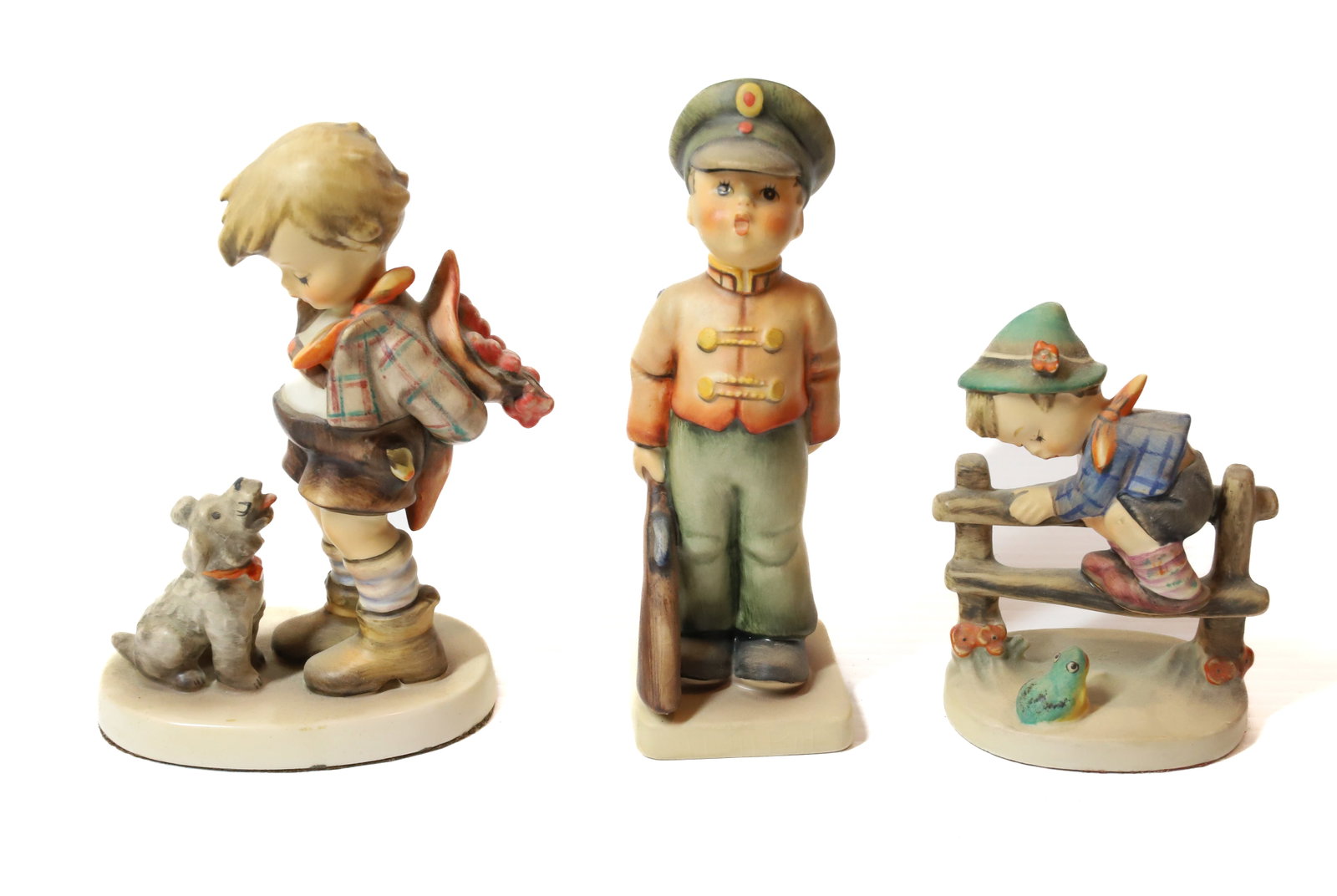 HUMMEL FIGURINES: SOLDIER BOY 5 1/2"H, NOT FOR YOU AND RETREAT TO SAFETY. TMK-4 MARKS PLEASE READ CAREFULLY - Terms for Purchasing and Shipping of Auction Items. Please read carefully before bidding. All payments for p