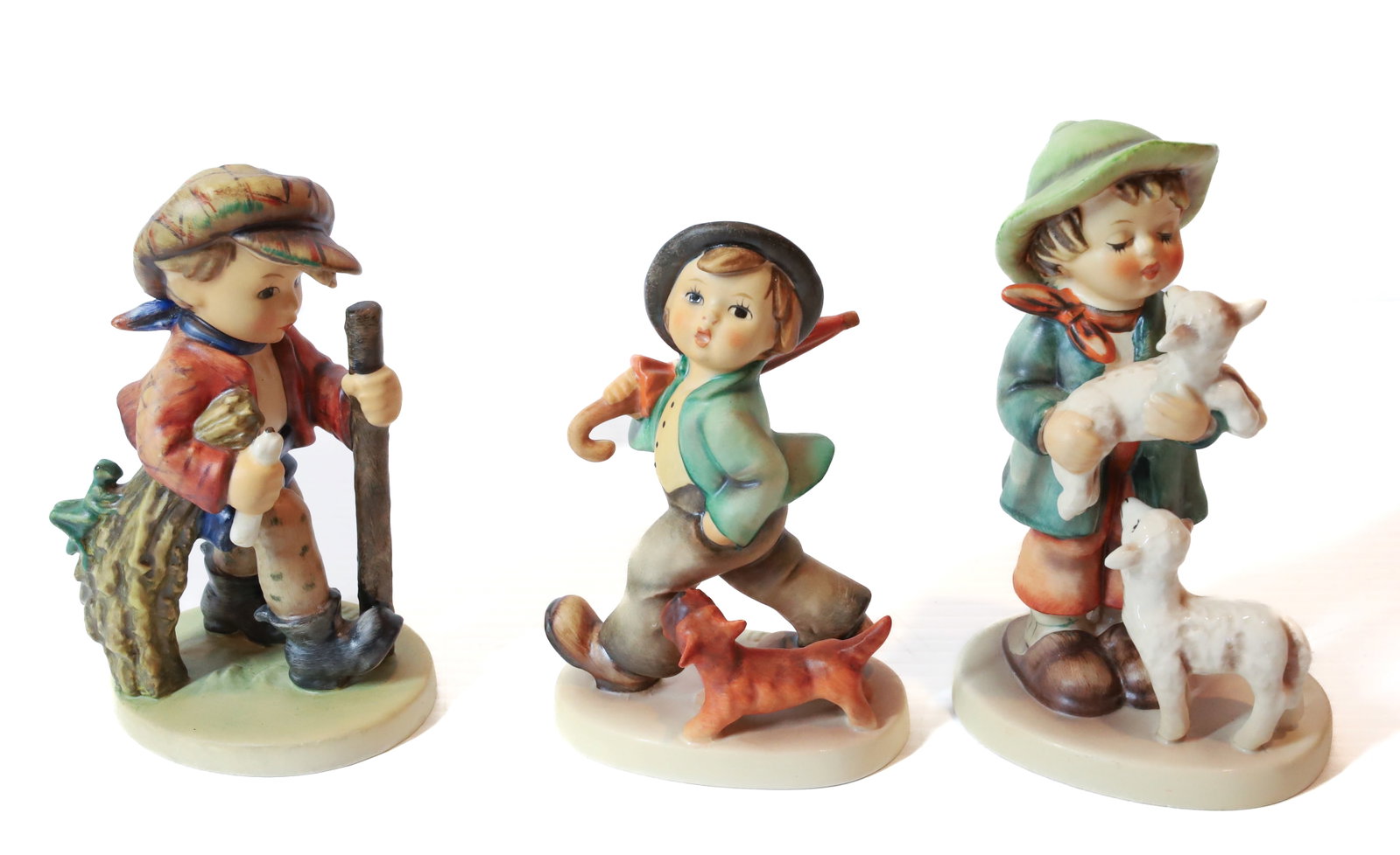 HUMMEL FIGURINES: SHEPHERD 5 1/2" H, STROLLING ALONG AND ON SECRET PATH. TMK-5 MARKS PLEASE READ CAREFULLY - Terms for Purchasing and Shipping of Auction Items. Please read carefully before bidding. All payments for pu