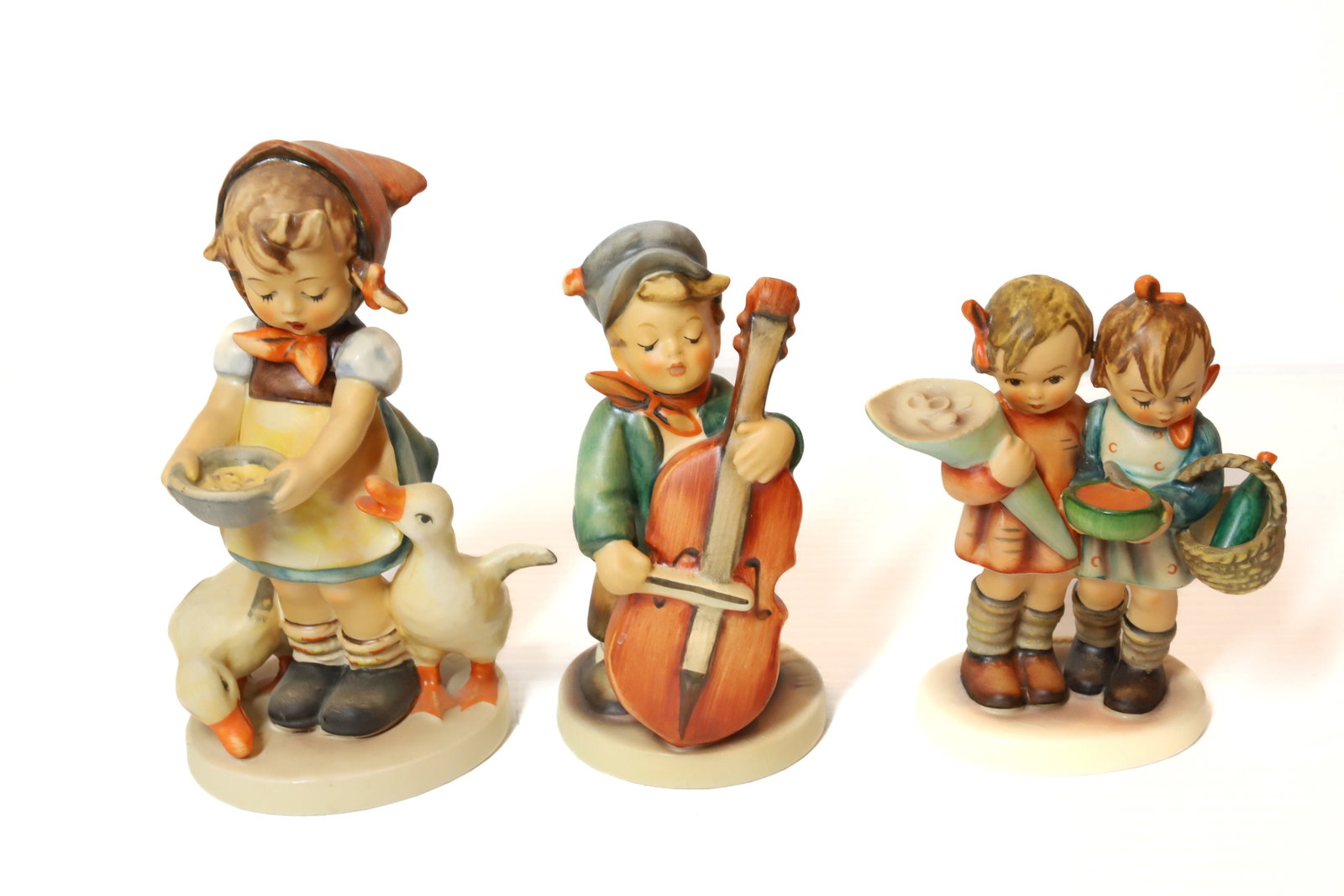 HUMMEL FIGURINES: BE PATIENT 5"H, SWEET MUSIC AND GOING TO GRANDMA'S HOUSE. TMK-5 MARKS PLEASE READ CAREFULLY - Terms for Purchasing and Shipping of Auction Items. Please read carefully before bidding. All payments for