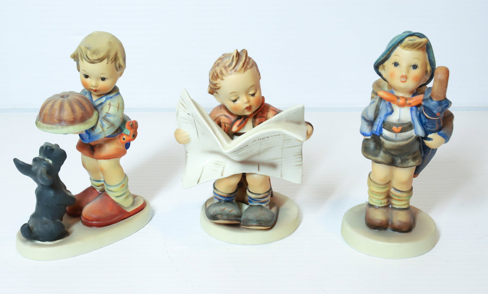 HUMMEL FIGURINES: BEGGING HIS SHARE 5"H, LATEST NEWS AND HOME FROM THE MARKET. TMK-5 MARKS PLEASE READ CAREFULLY - Terms for Purchasing and Shipping of Auction Items. Please read carefully before bidding. All payments 