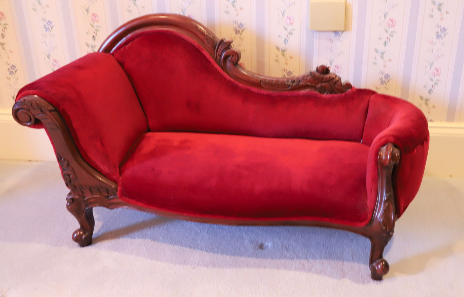 DOLL FURNITURE: VICTORIAN STYLE FAINTING COUCH 35" x 14" x 19" H PLEASE READ CAREFULLY - Terms for Purchasing and Shipping of Auction Items. Please read carefully before bidding. All payments for purchases will be ma