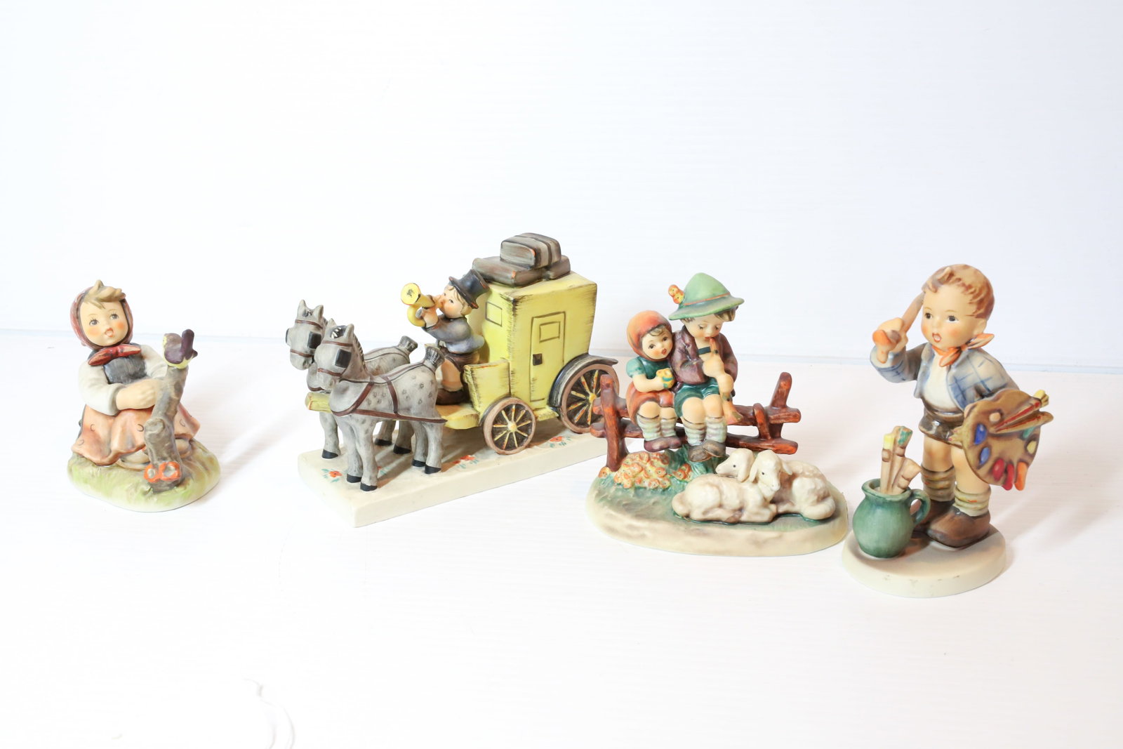 HUMMEL FIGURINES: EVENING SONG 5" H, THE ARTIST, IN TUNE AND THE MAIL IS HERE. TMK 4 & 5 MARKS PLEASE READ CAREFULLY - Terms for Purchasing and Shipping of Auction Items. Please read carefully before bidding. All payme