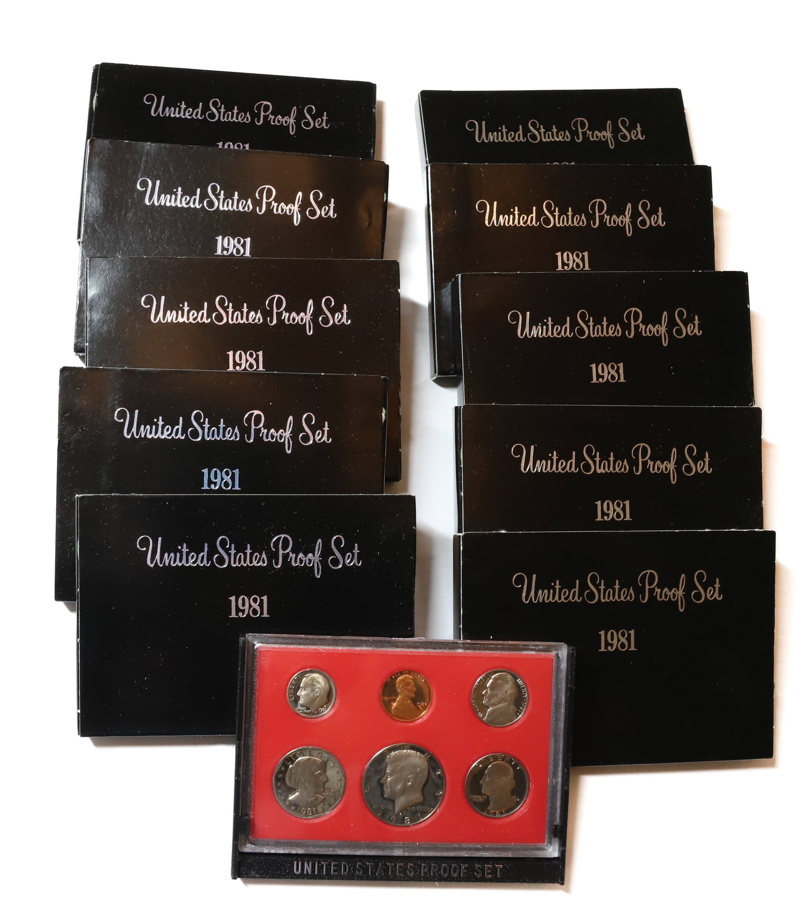 (10) PROOF SETS: 1981- PROOF SETS PLEASE READ CAREFULLY - Terms for Purchasing and Shipping of Auction Items. Please read carefully before bidding. All payments for purchases will be made through LiveAuctioneers.com p