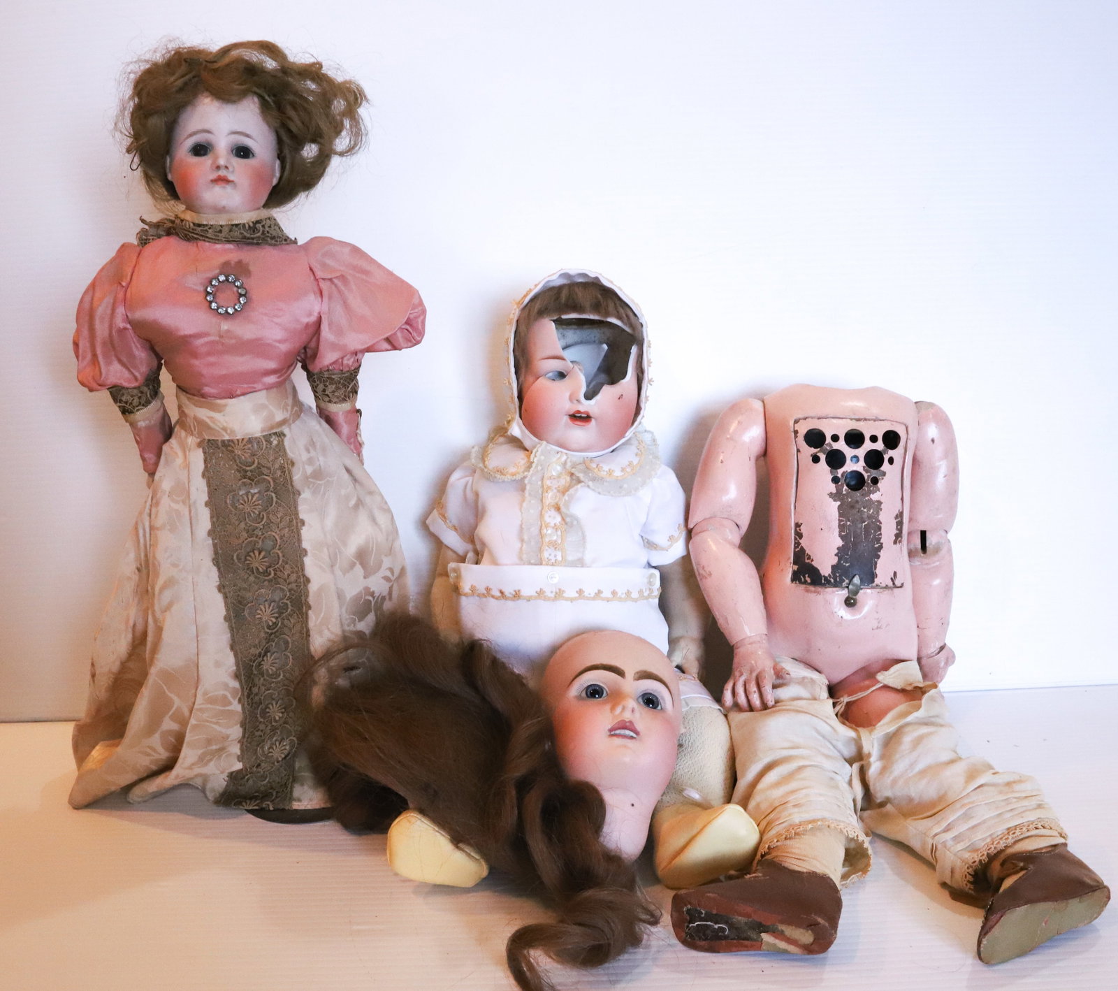 ANTIQUE DOLLS 1 Tete Jumeau AND CLOTHING: DOLLS AS-IS,DETACHED HEAD WE HAVE BROKEN PIECE, HATS AND WIGS PLEASE READ CAREFULLY - Terms for Purchasing and Shipping of Auction Items. Please read carefully before bidding. All payments for purchas