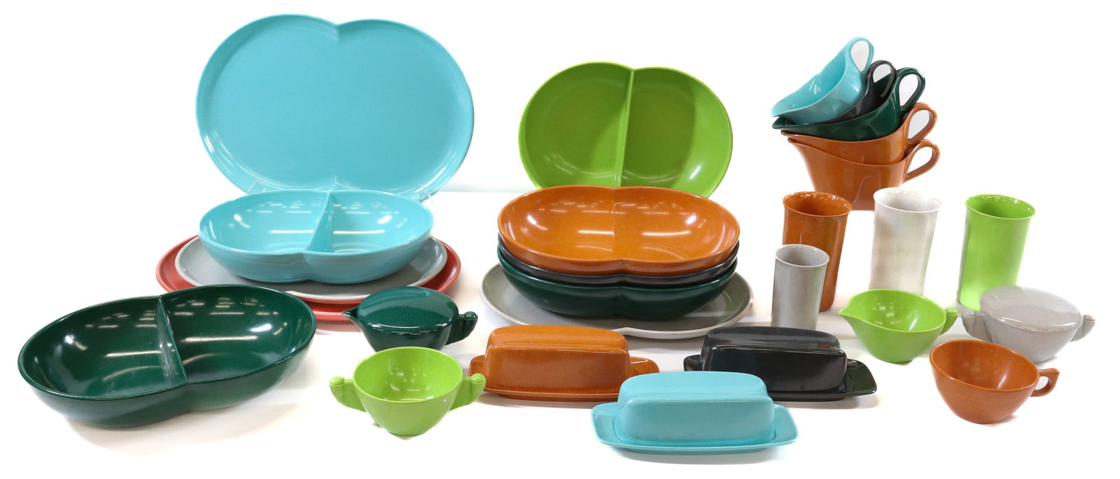 (27) PIECES OF BRANCHELL COLOR FLYTE MELMAC DISHES (1 of 11)