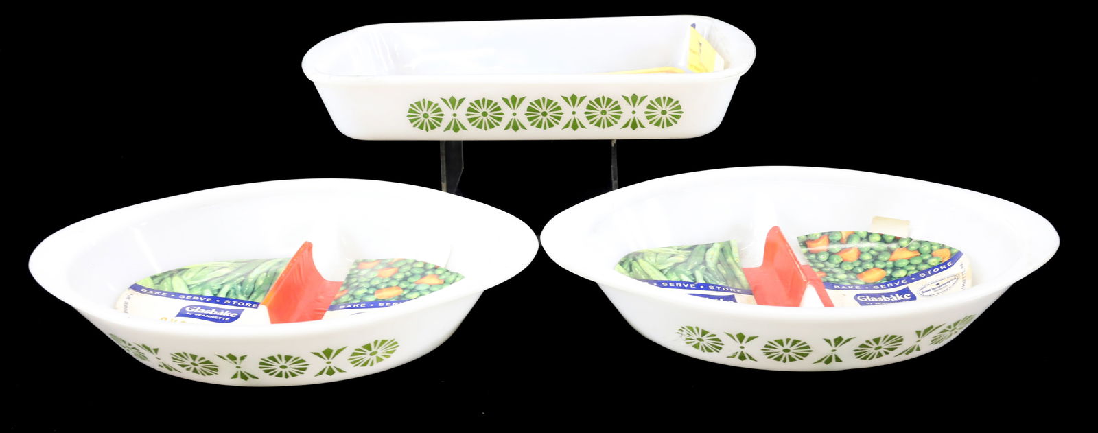 LOT OF GLASBAKE CASSEROLE DISHES (1 of 3)