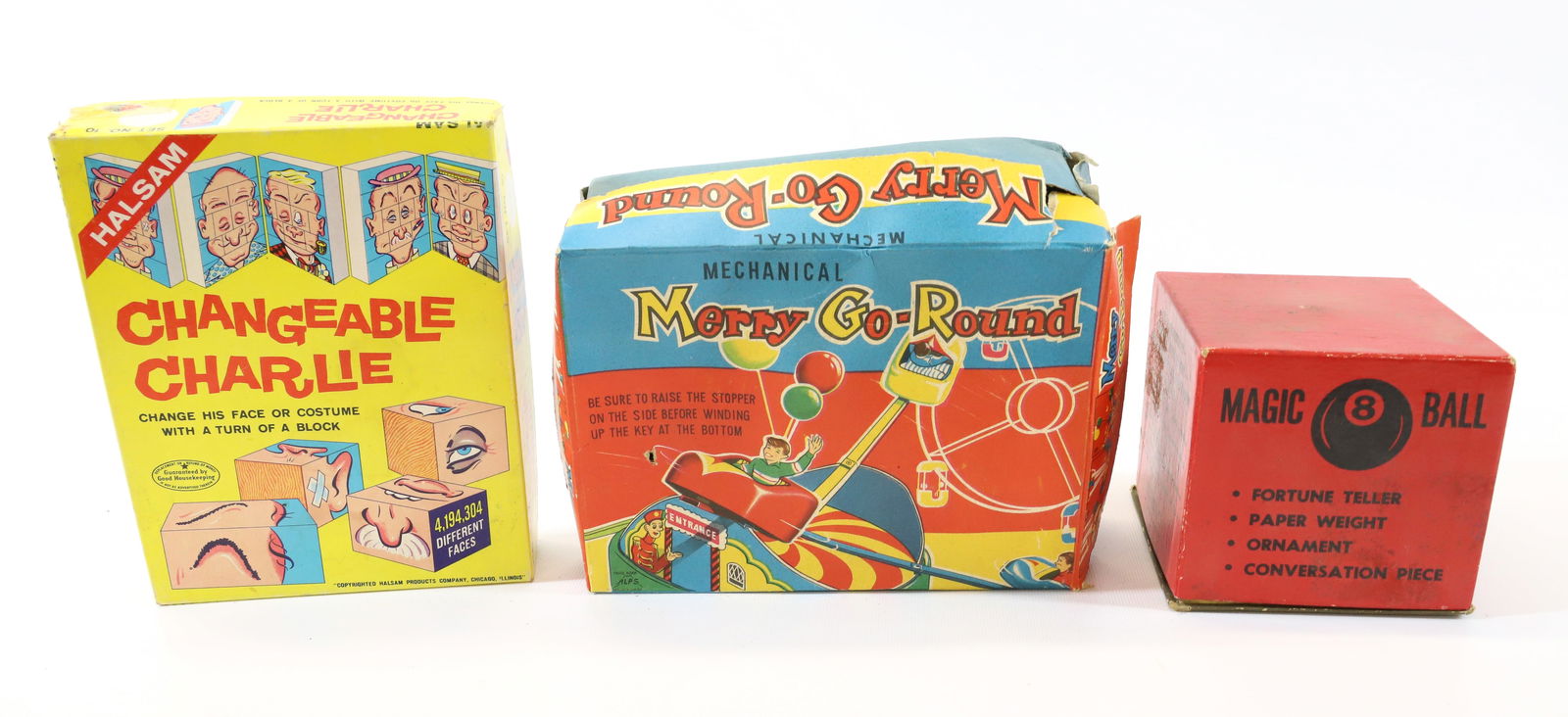 MAGIC 8 BALL, TIN MERRY GO ROUND AND CHANGEABLE CHARLIE (1 of 4)