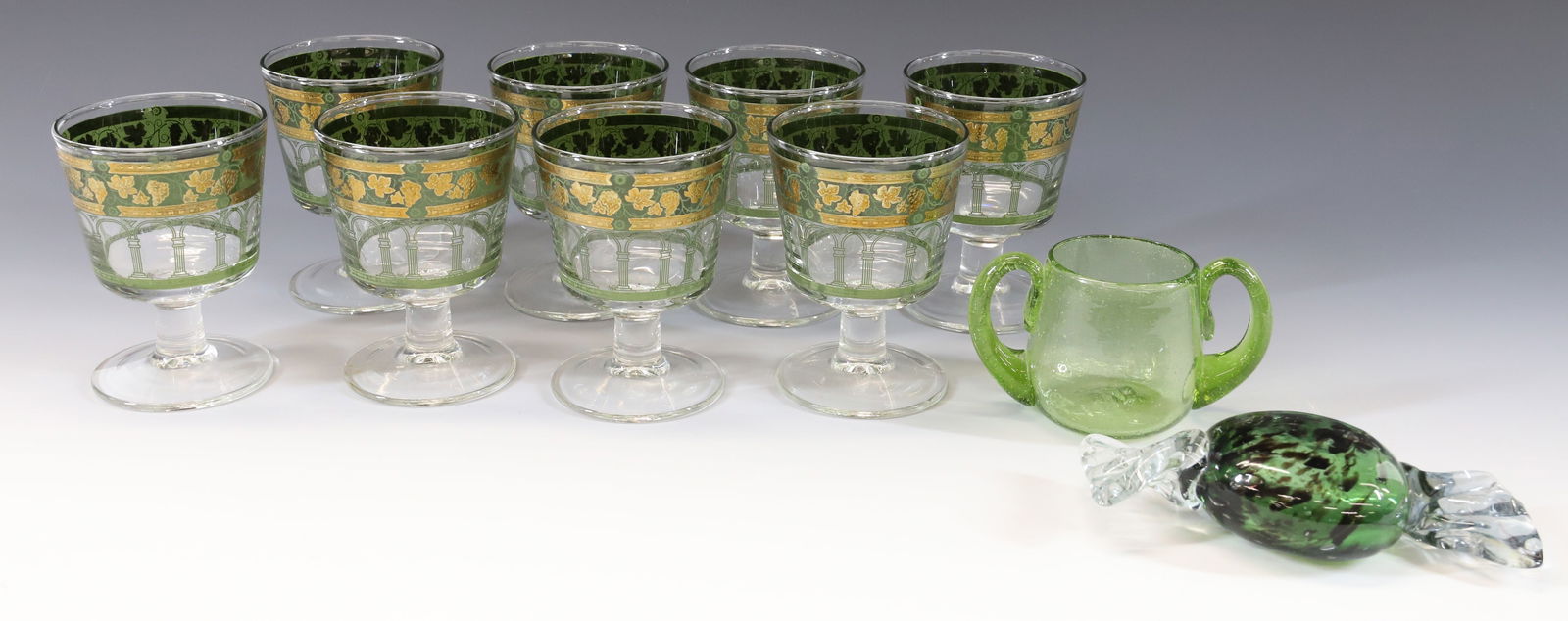 MCM CERA GOLDEN GRAPES GLASSES AND MORE (1 of 4)