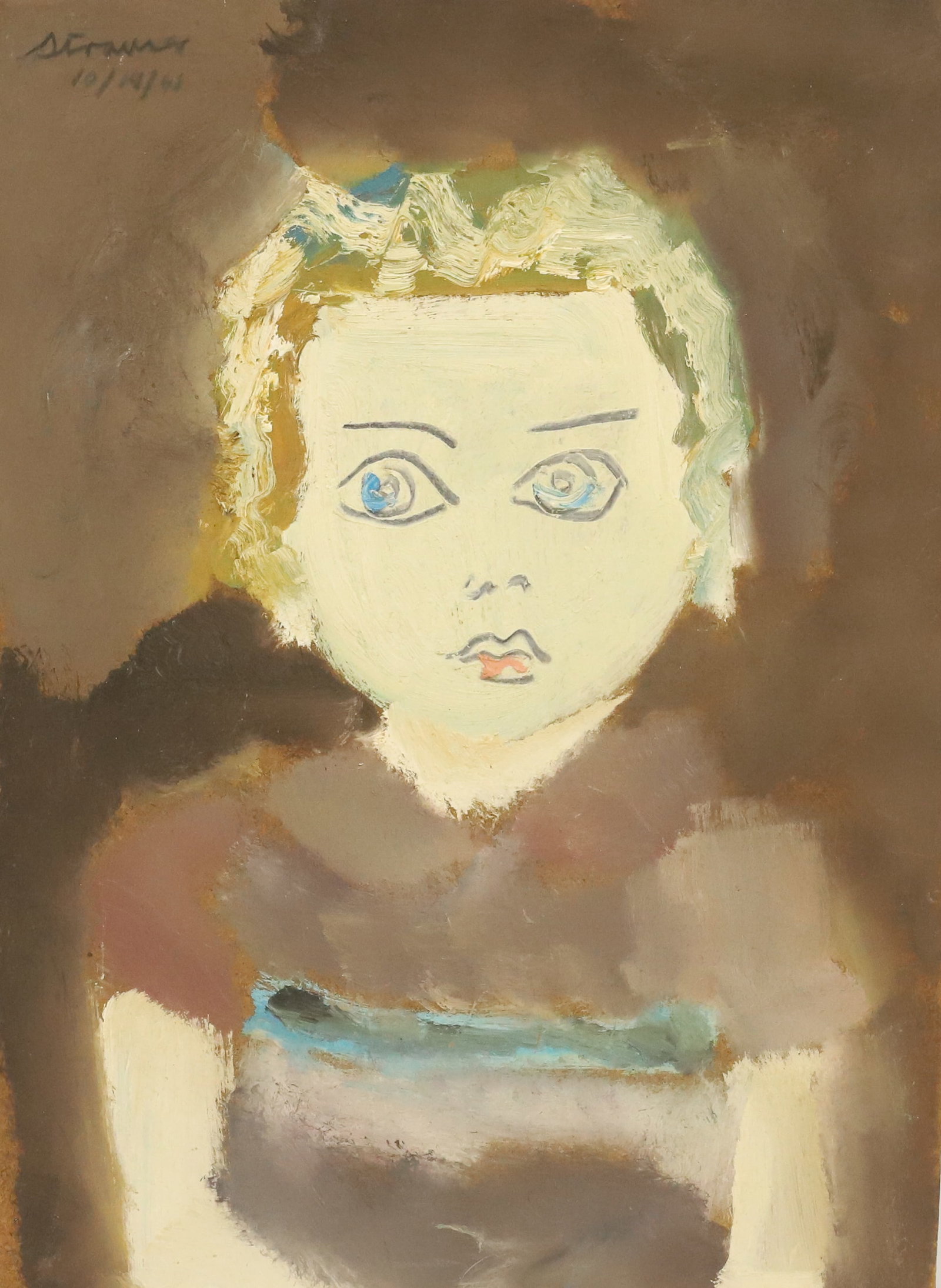 STERLING STRAUSER, PORTRAIT OF CHILD, O/B (1 of 4)