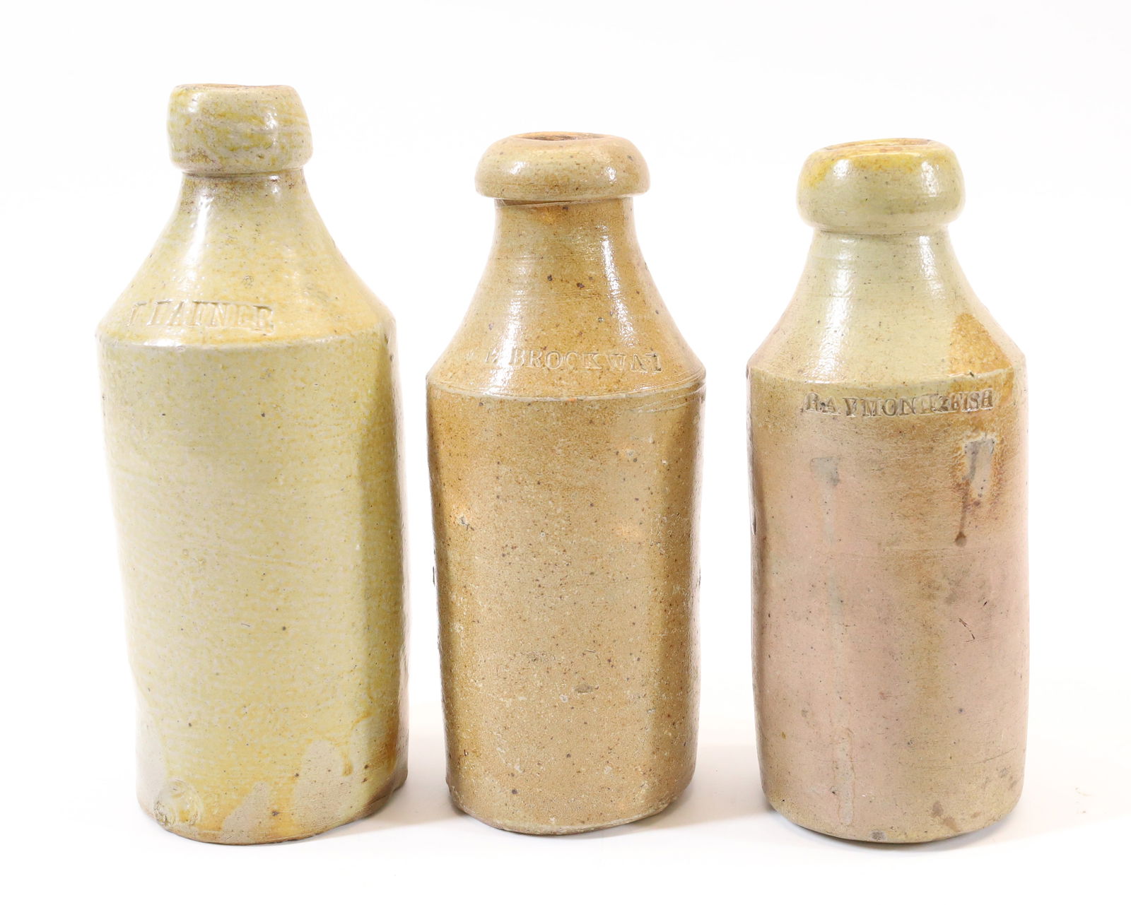 (3) STONEWARE BOTTLES (1 of 6)